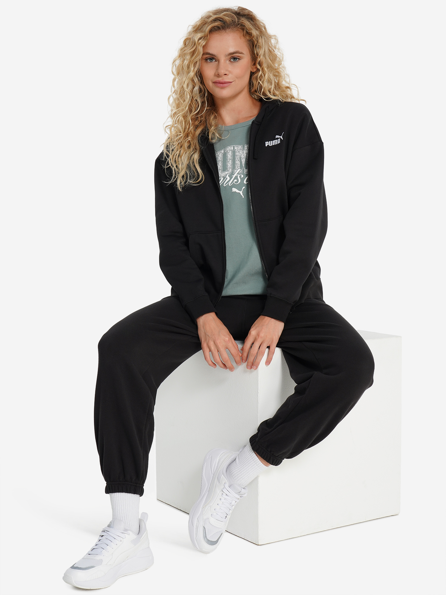 фото Толстовка женская puma, черный