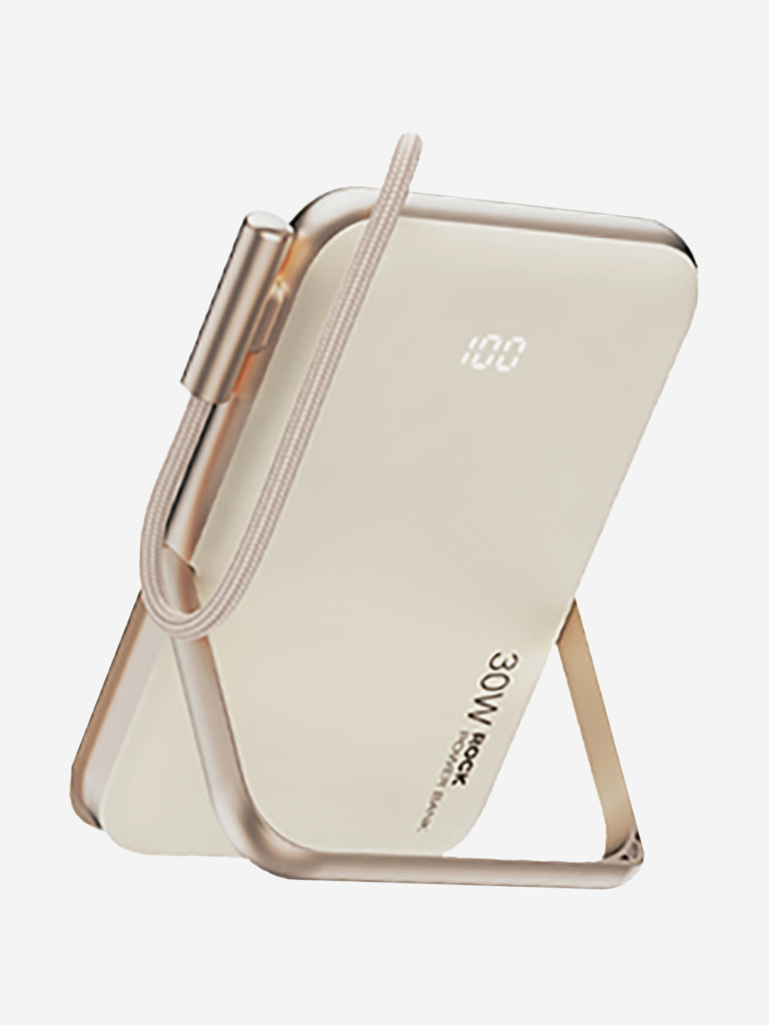 Беспроводной внешний аккумулятор магнитный с кабелем Type-C. 30W Rock P30 Pro Magnetic Holder Wireless Power Bank 10 000 Mah. with Cable Type-C бежевый, Бежевый
Беспроводной внешний аккумулятор магнитный с кабелем Type-C. 30W Rock P30 Pro Magnetic Holder Wireless Power Bank 10 000 Mah. with Cable Type-C бежевый, Бежевый