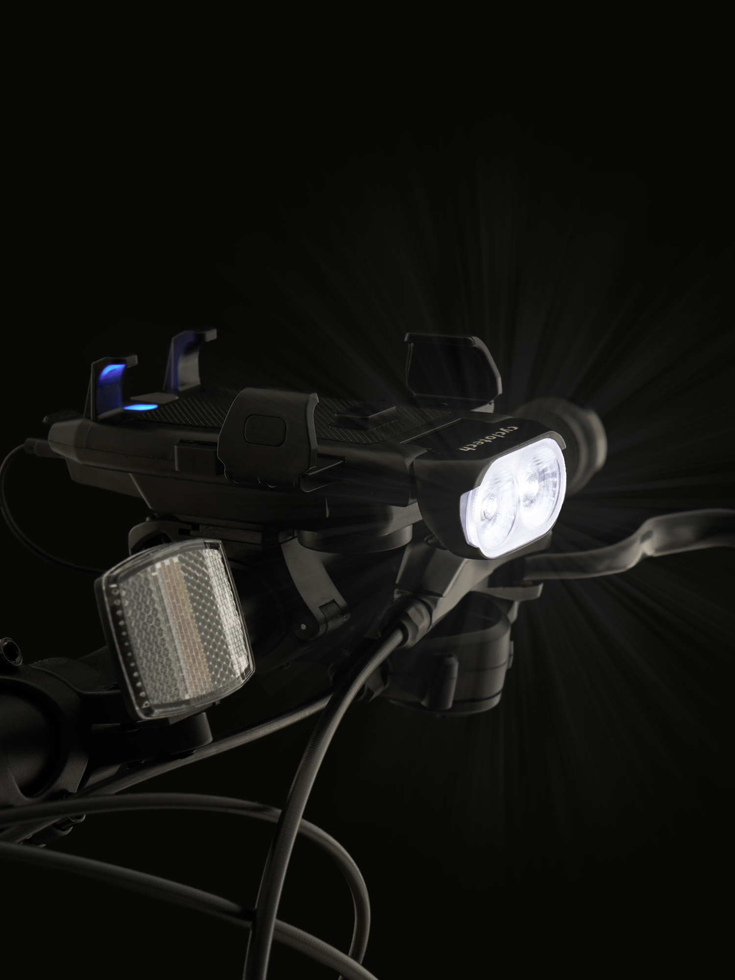 фото Фонарь велосипедный передний cyclotech ql-200 rm, черный