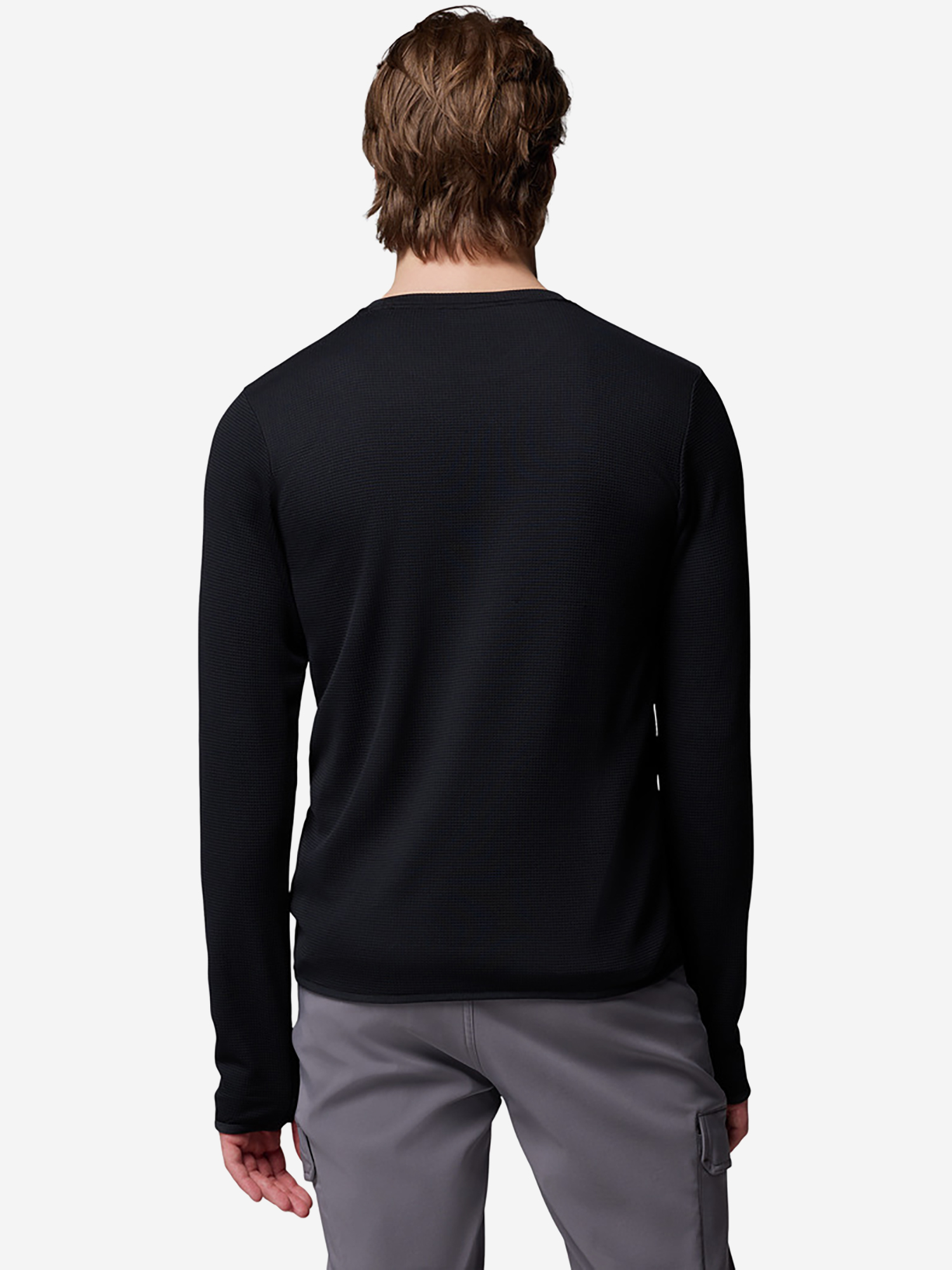 фото Лонгслив мужской columbia tech trail utility warm ls crew, черный