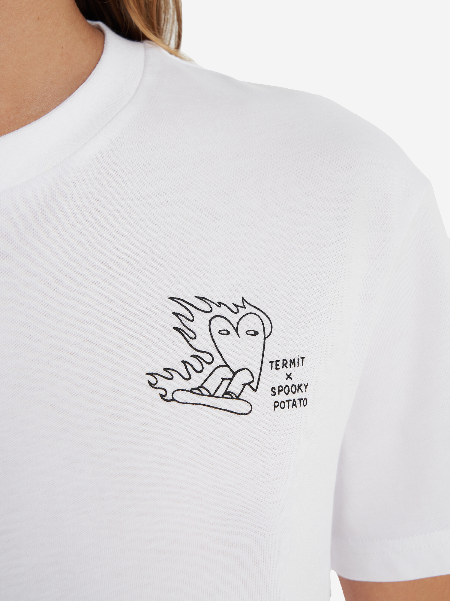 фото Футболка женская termit x spooky potato, белый