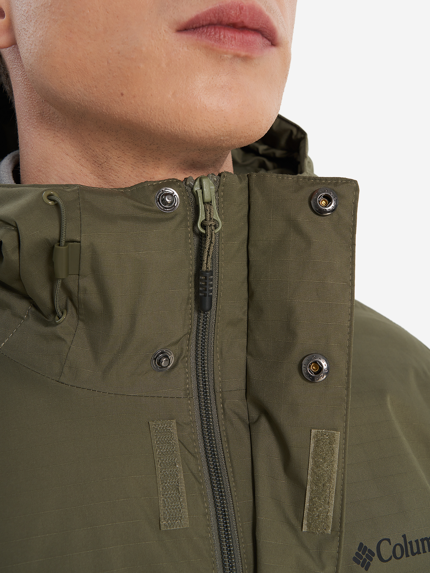 фото Пуховик мужской columbia oak harbor long insulated jacket, зеленый