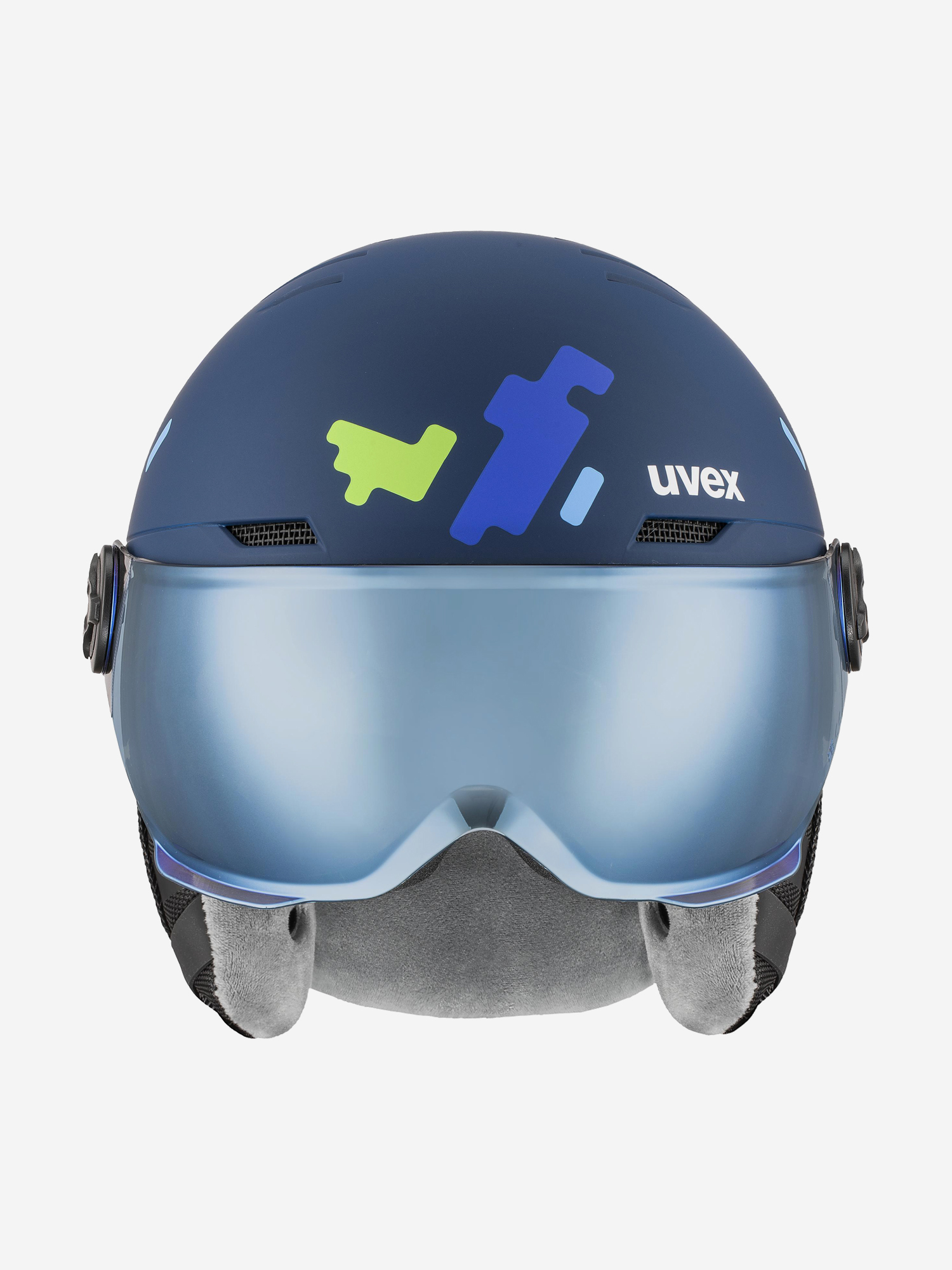 фото Шлем детский uvex rocket visor, синий