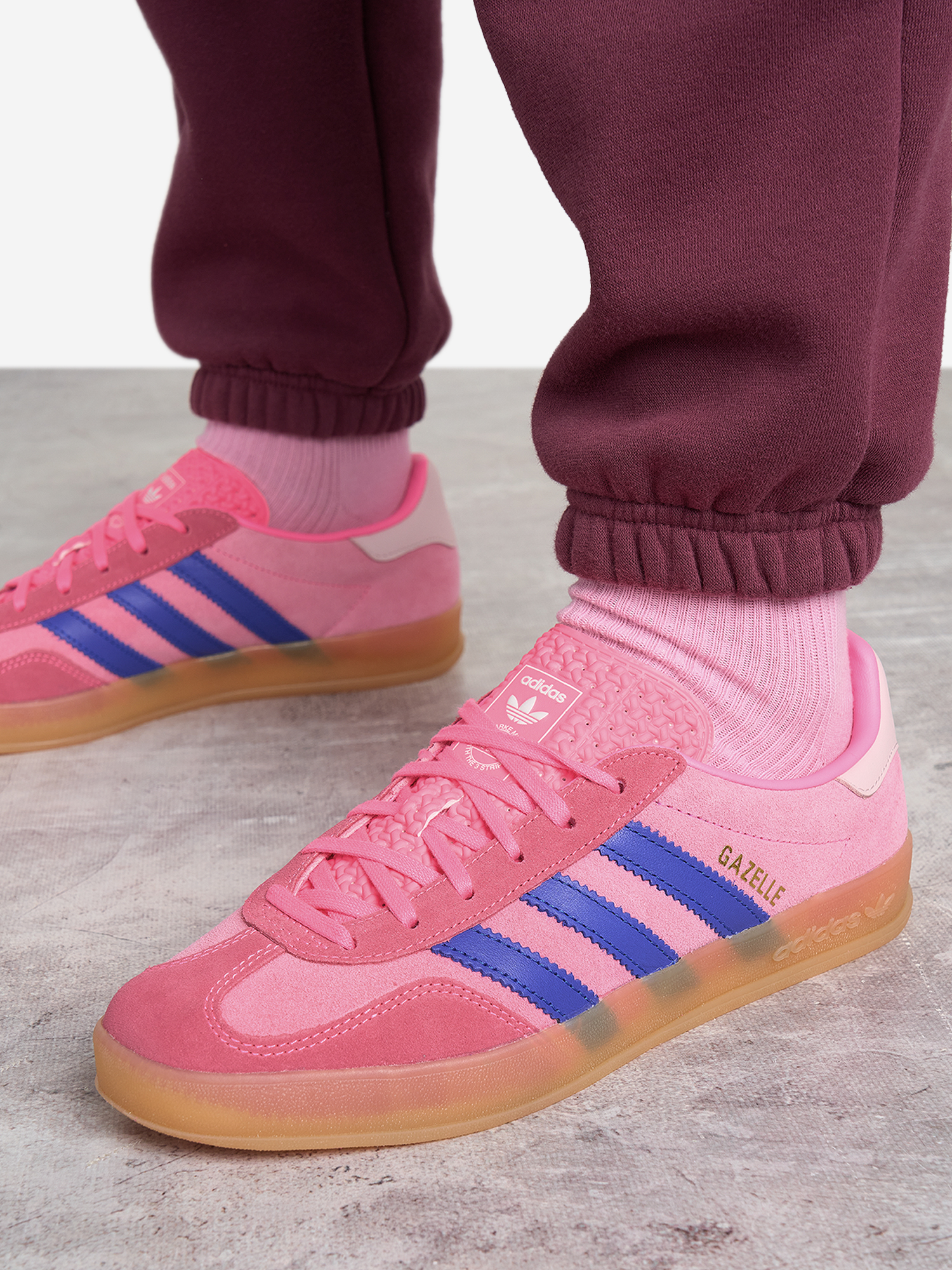 фото Кеды женские adidas gazelle indoor, розовый