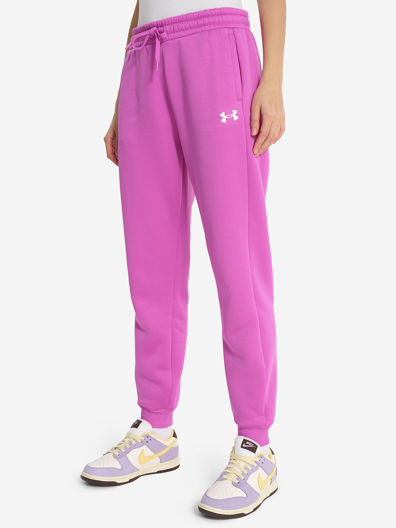 фото Брюки женские under armour ua armour fleece, фиолетовый