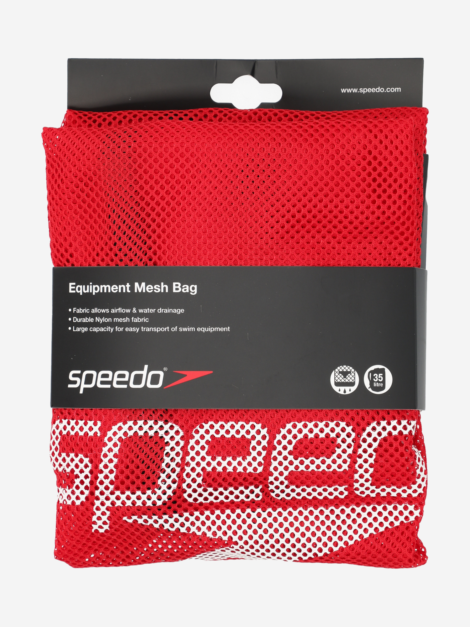 фото Мешок для мокрых вещей speedo equipment mesh, 35 л, красный