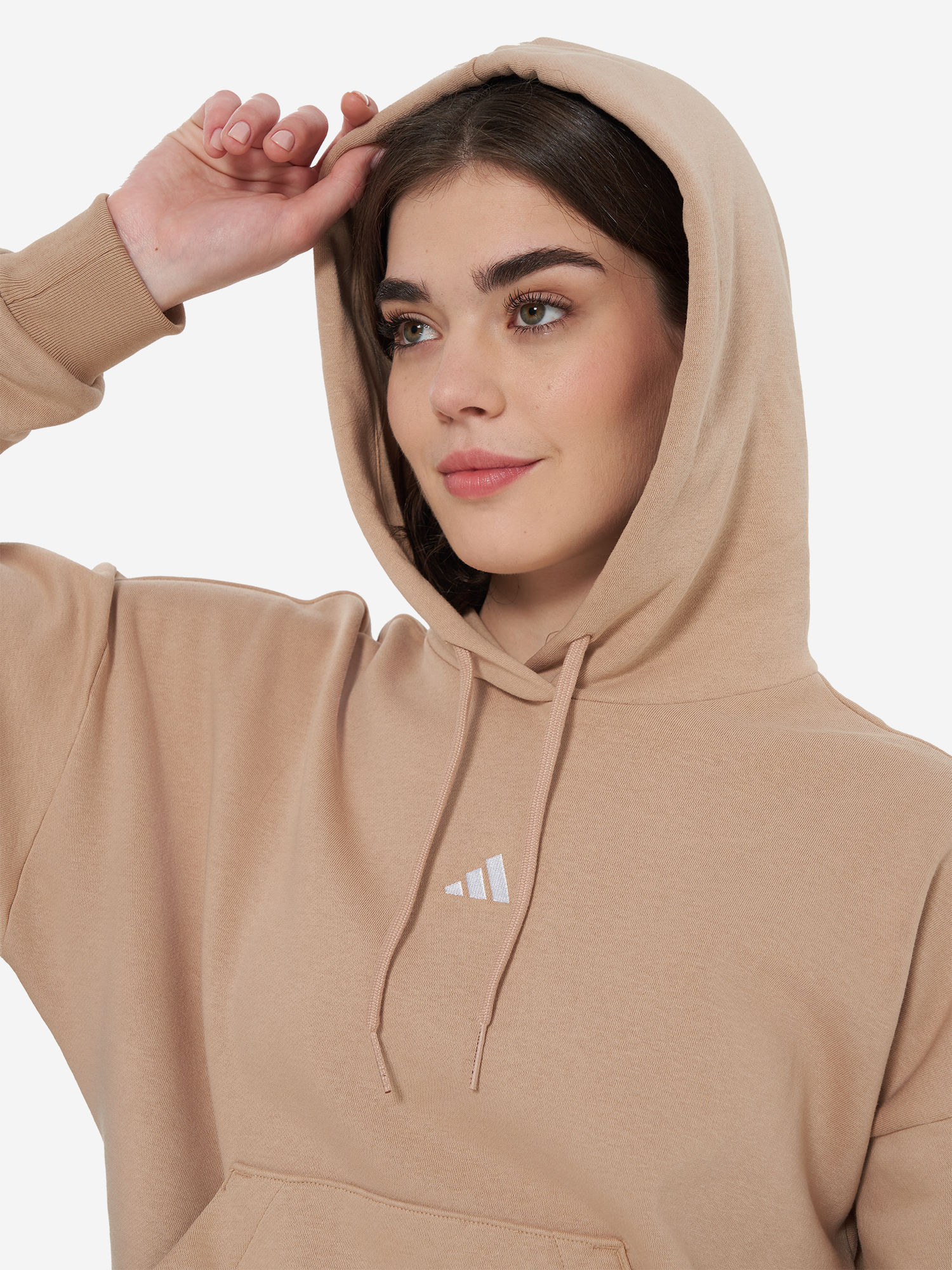 фото Худи женское adidas, коричневый