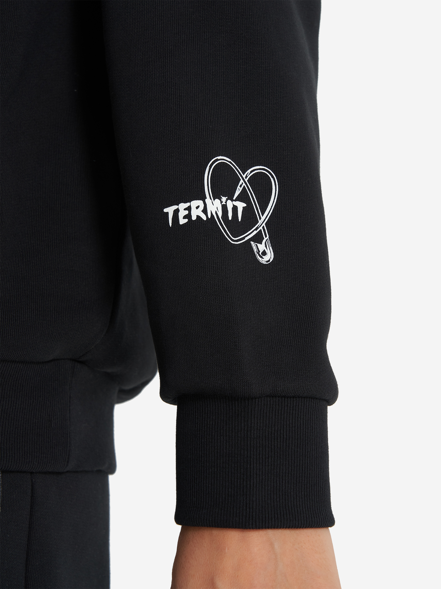 фото Худи женское оверсайз termit, черный