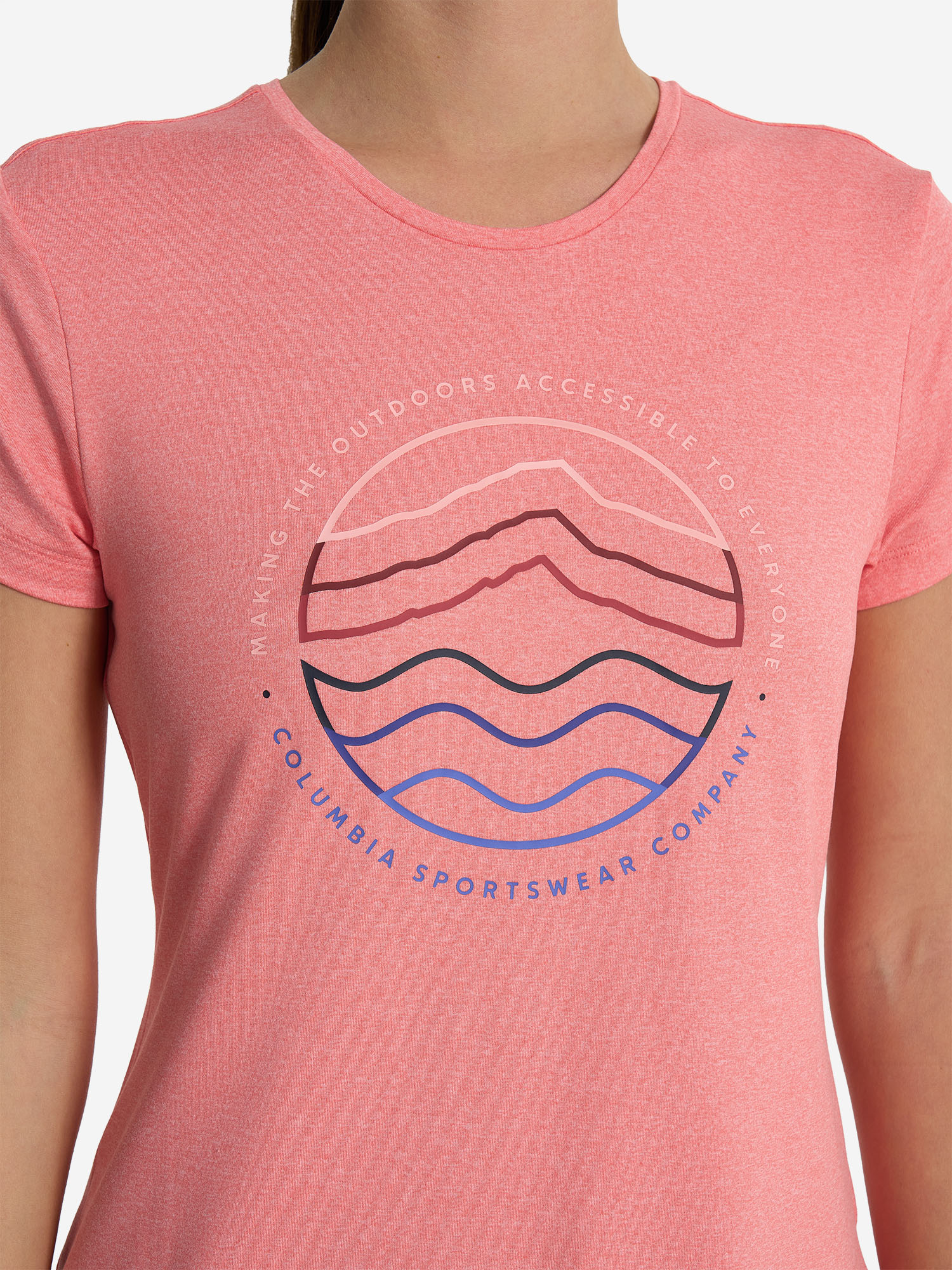 фото Футболка женская columbia sloan ridge graphic ss tee, розовый