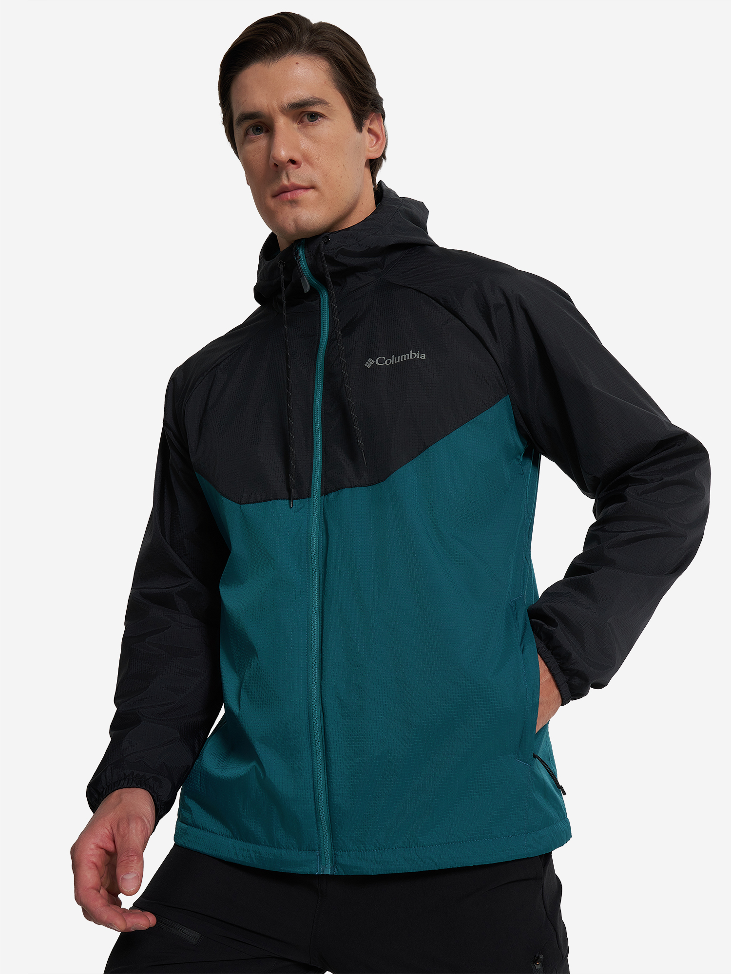 фото Ветровка мужская columbia spire heights iv jacket, голубой