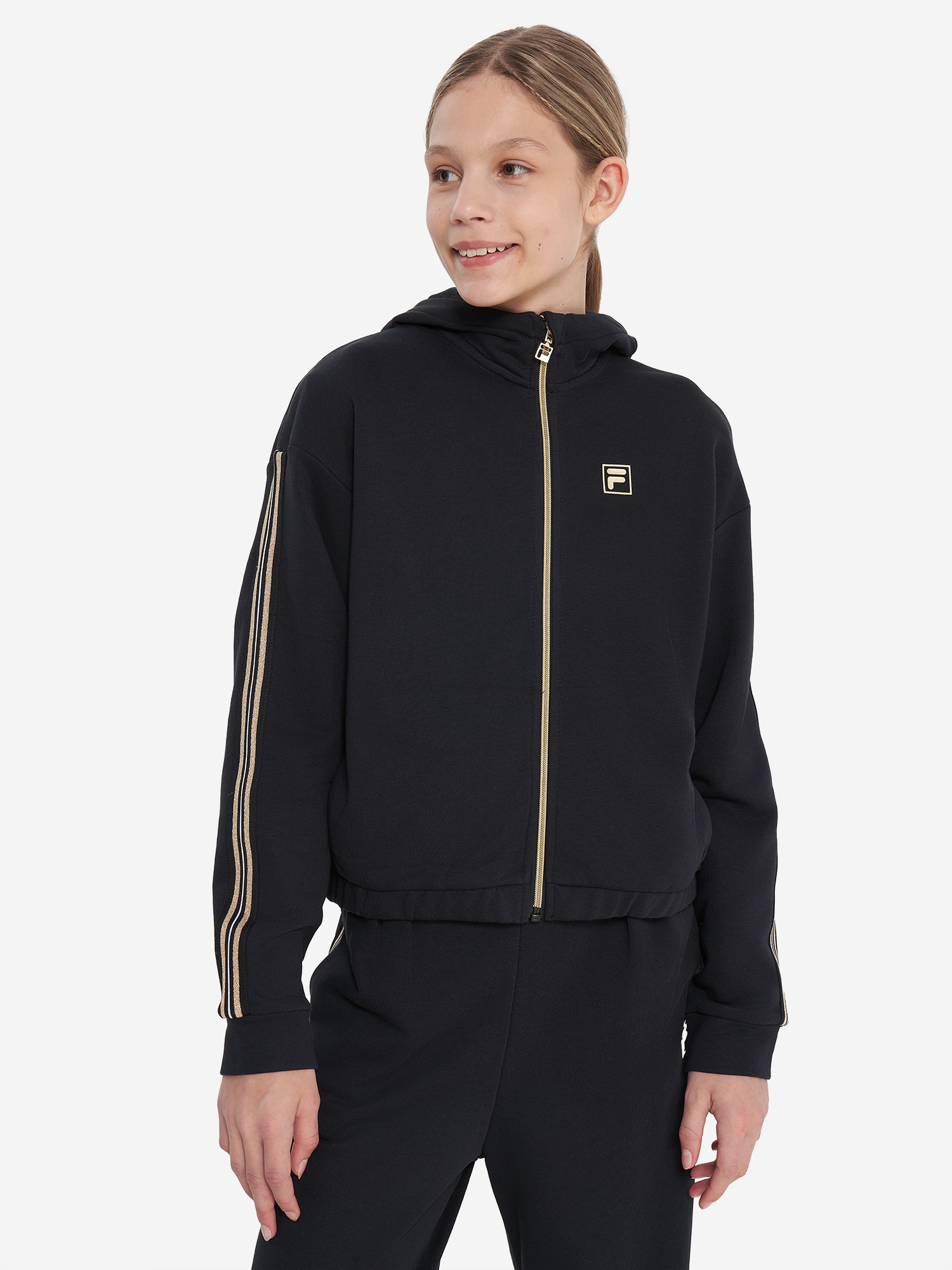 фото Толстовка для девочек fila, черный