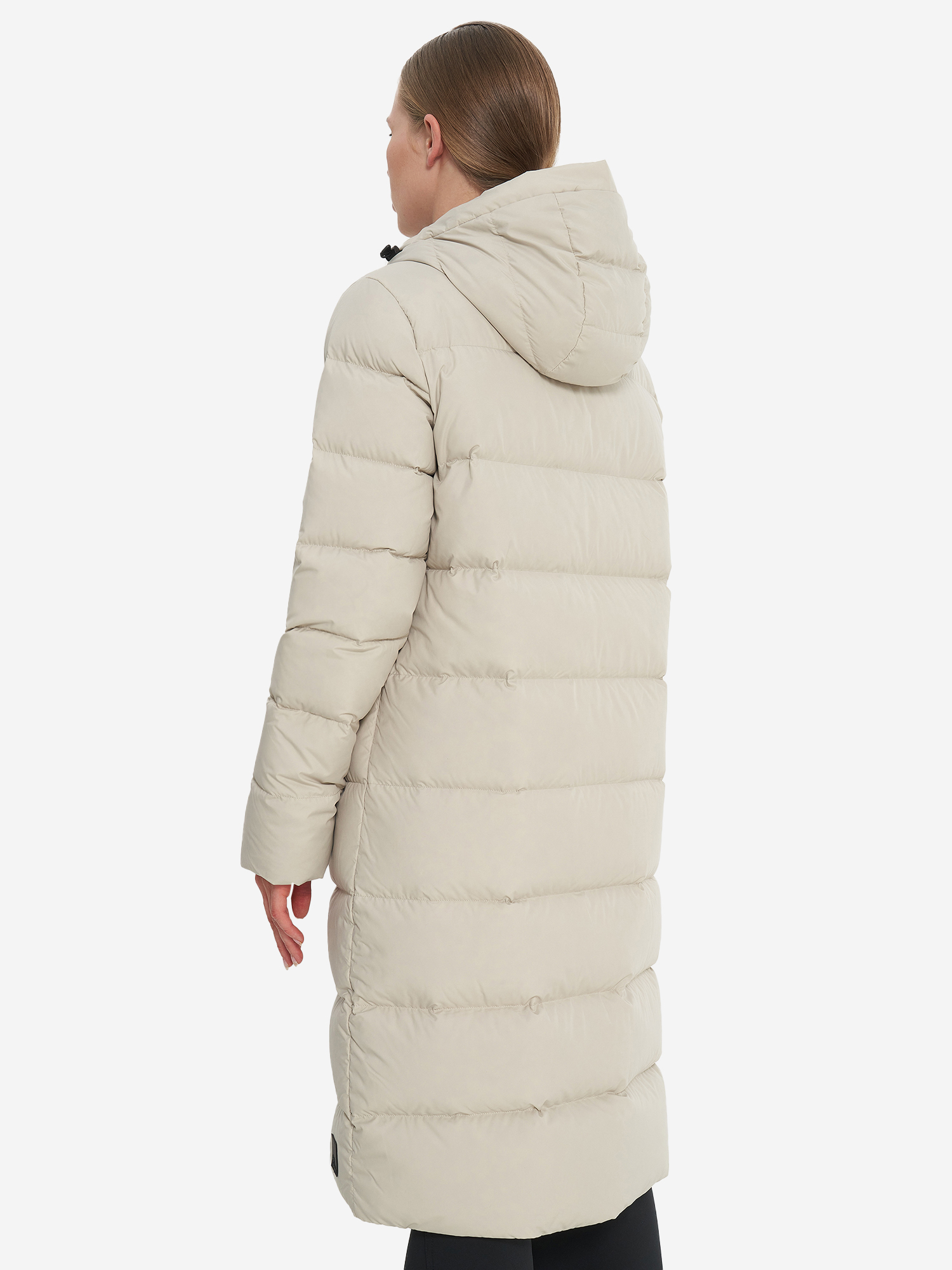 фото Пальто пуховое женское jack wolfskin frozen palace, бежевый