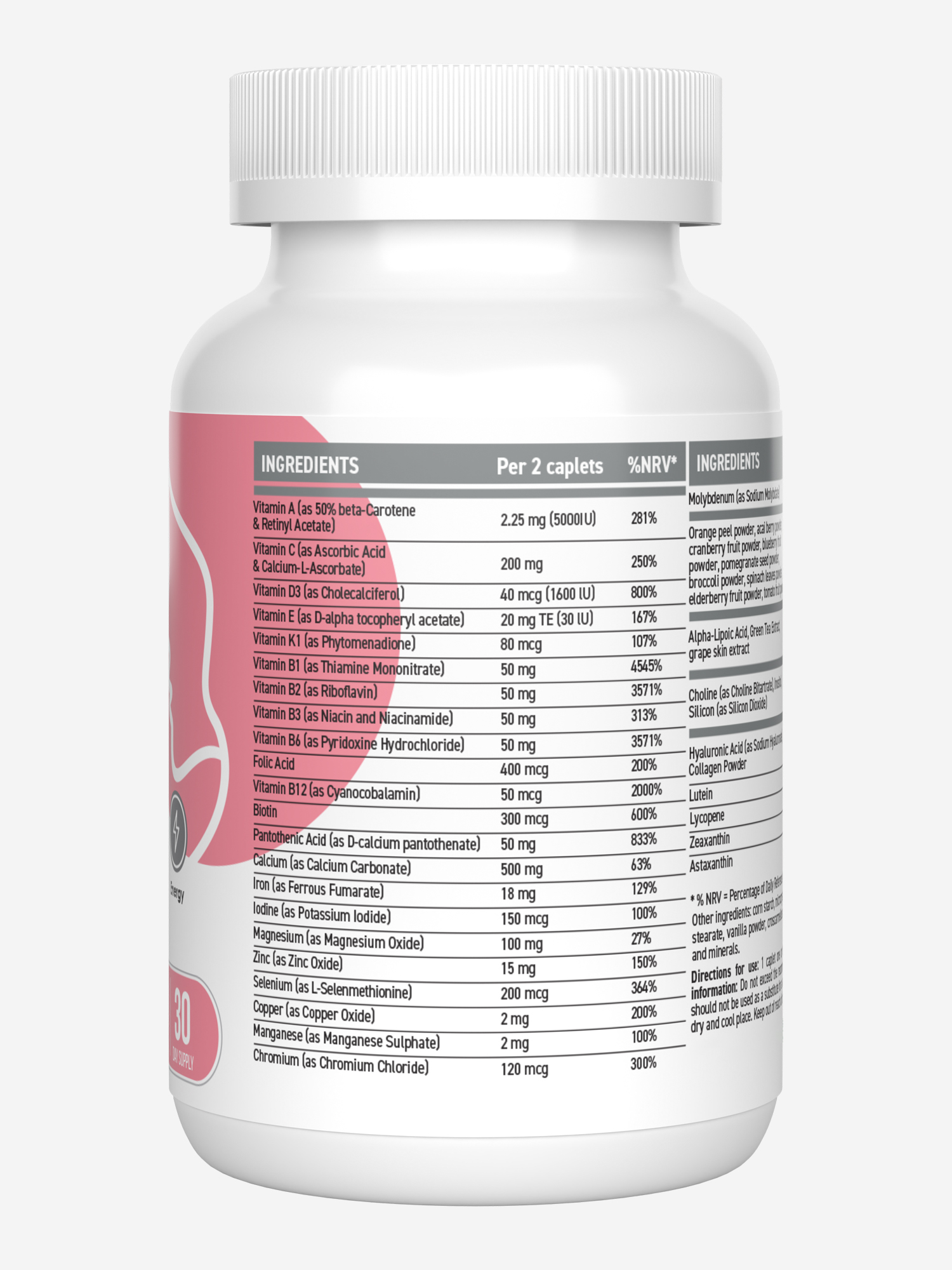 фото Женский спортивный витаминно-минеральный комплекс ultrasupps, 60 шт, белый