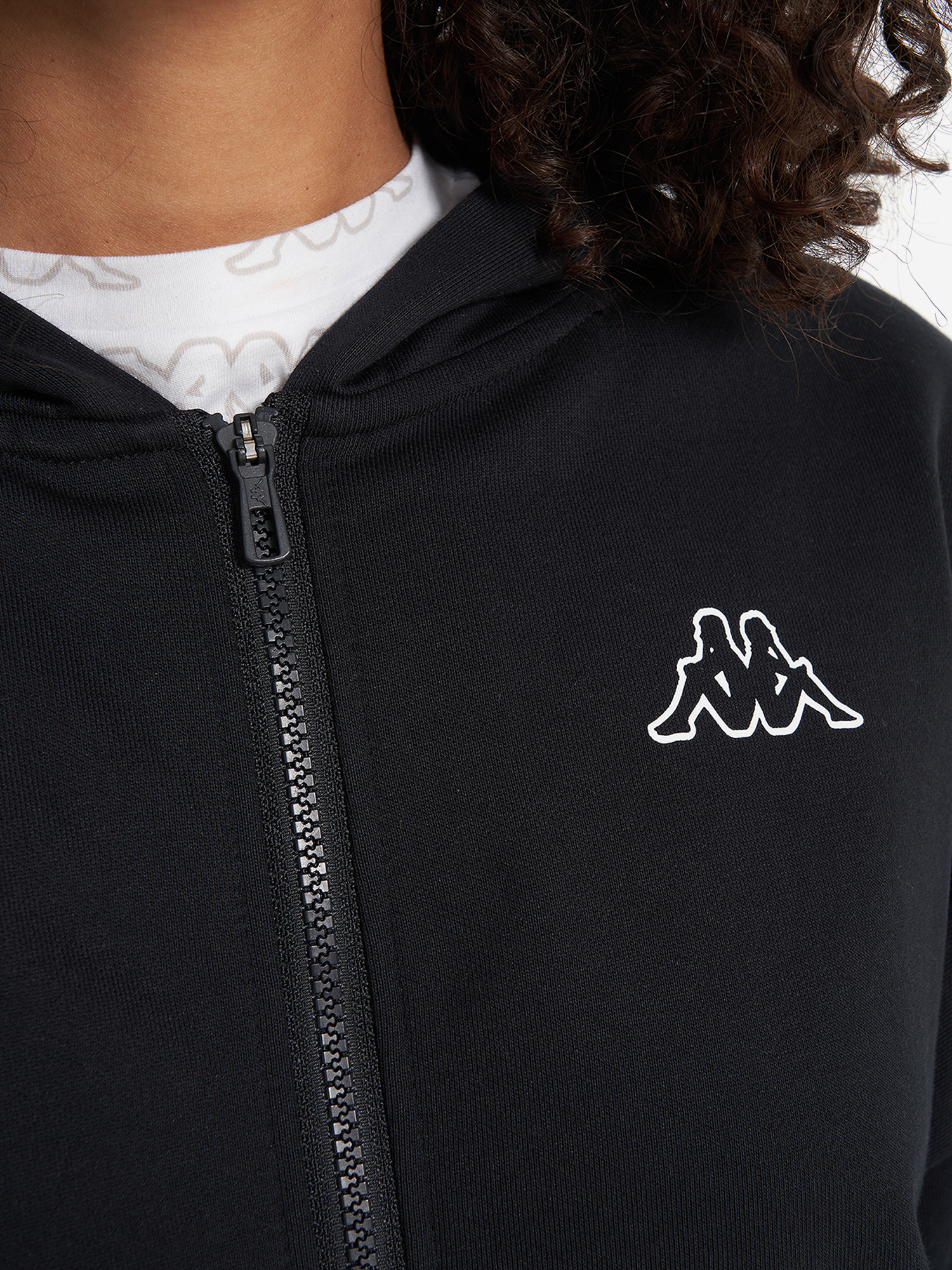 фото Толстовка женская оверсайз kappa, черный
