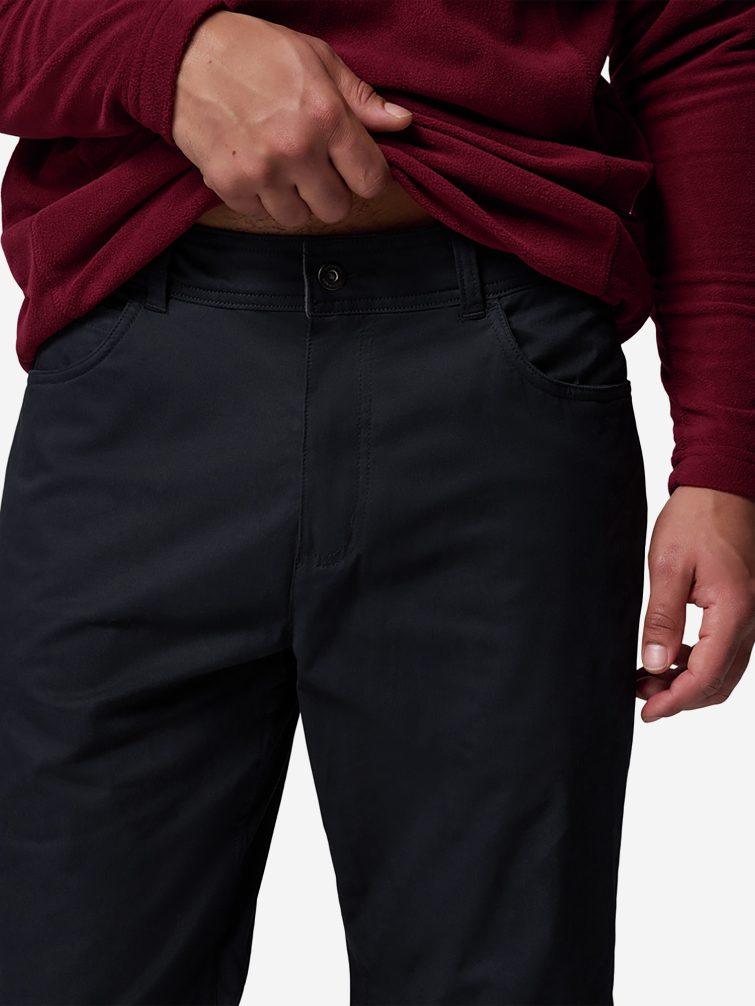 фото Брюки мужские columbia rapid rivers fleece lined pant, черный