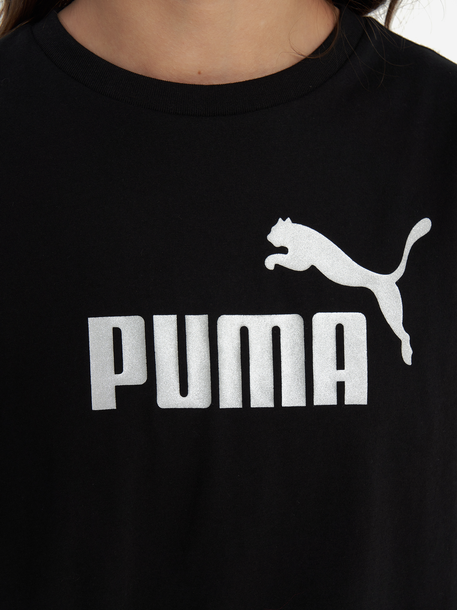 фото Футболка для девочек puma ess+ logo knotted, черный