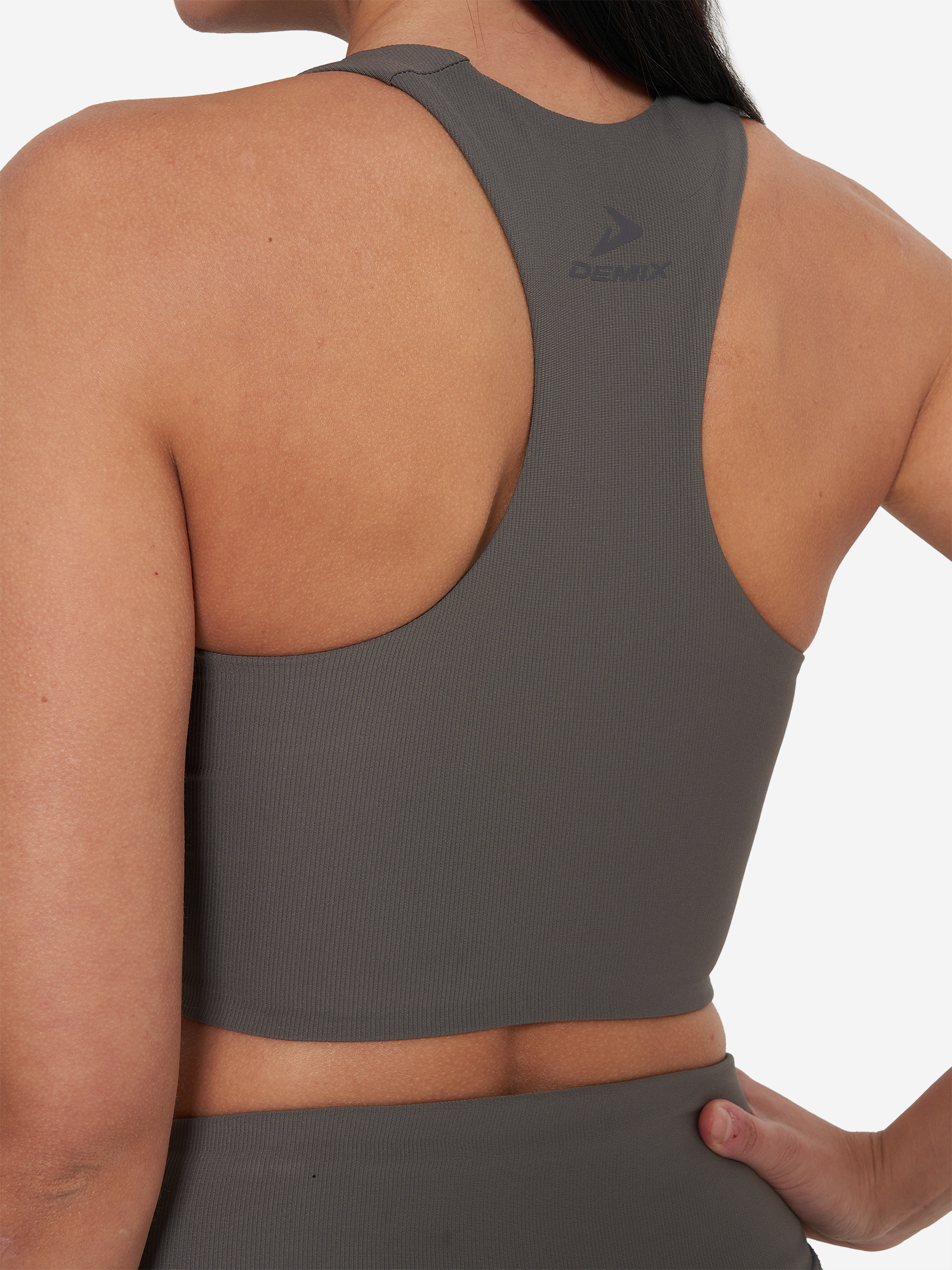 фото Топ бра спортивный demix highflow yoga longline, серый