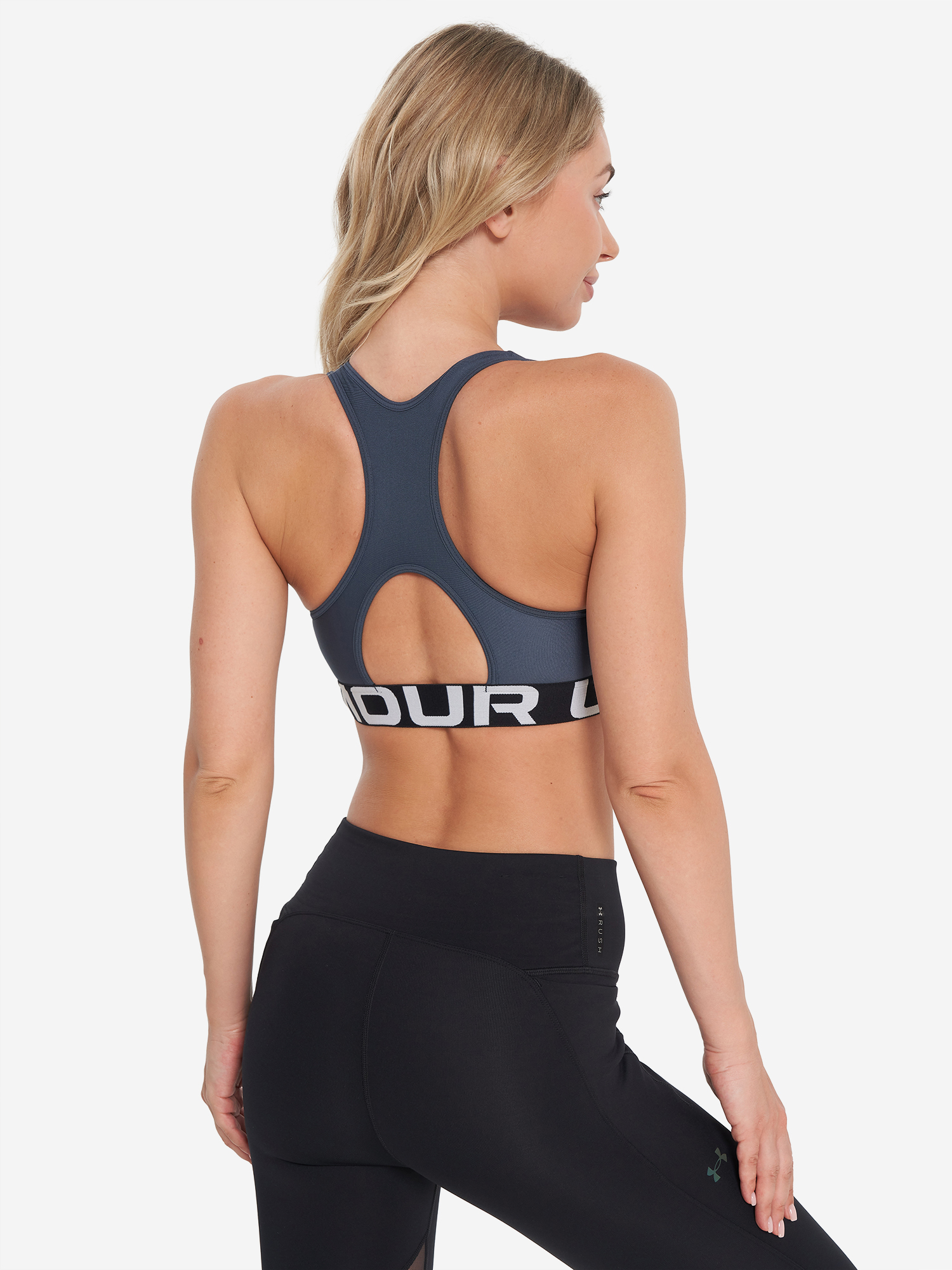 фото Спортивный топ бра under armour hg mid branded, серый