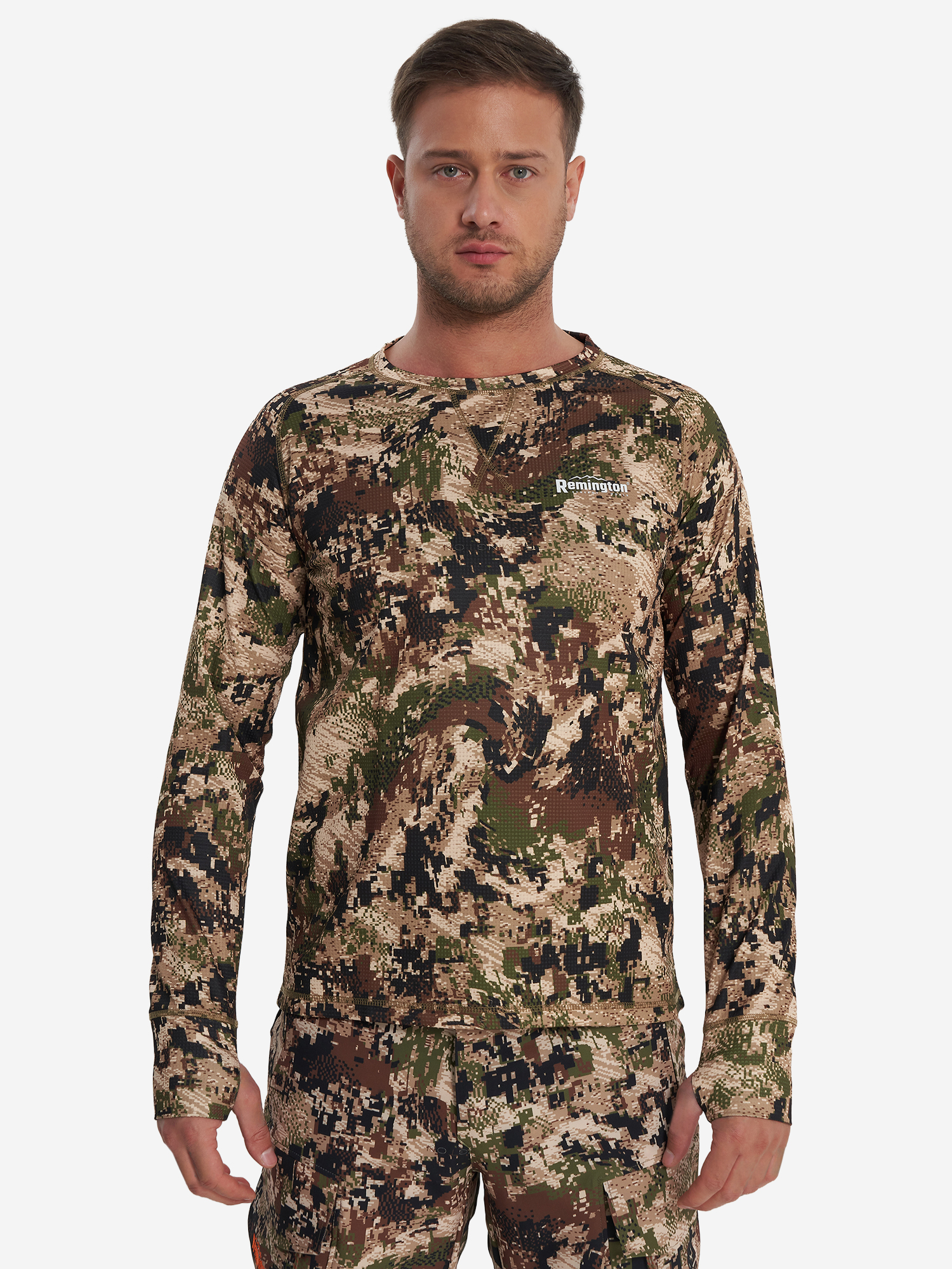фото Лонгслив мужской remington inside fit, коричневый