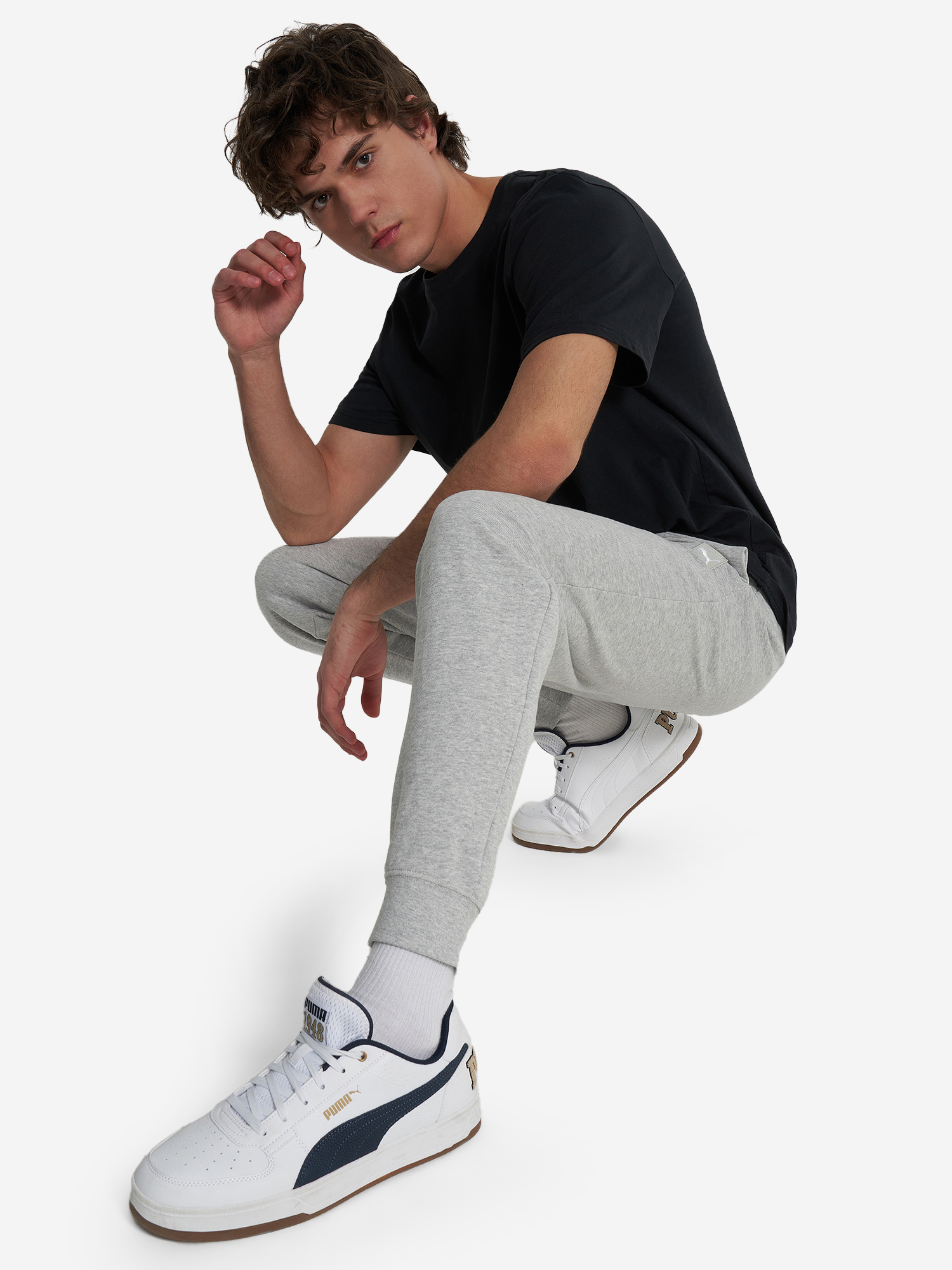 фото Брюки мужские puma ess elevated, серый