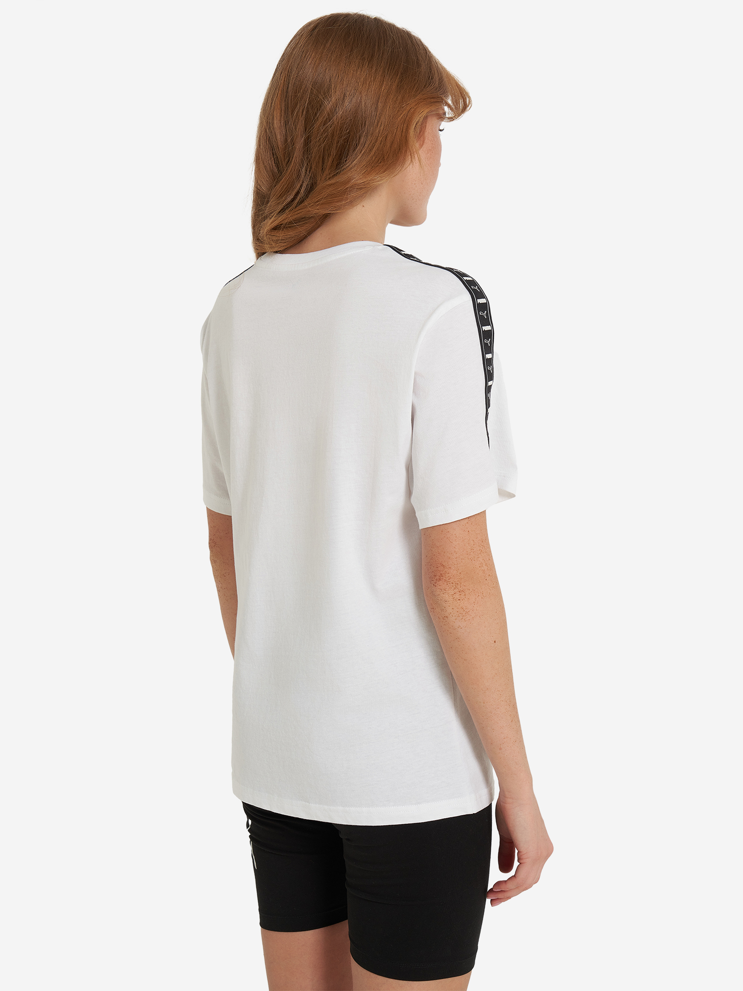 фото Футболка женская puma ess tape relaxed, белый