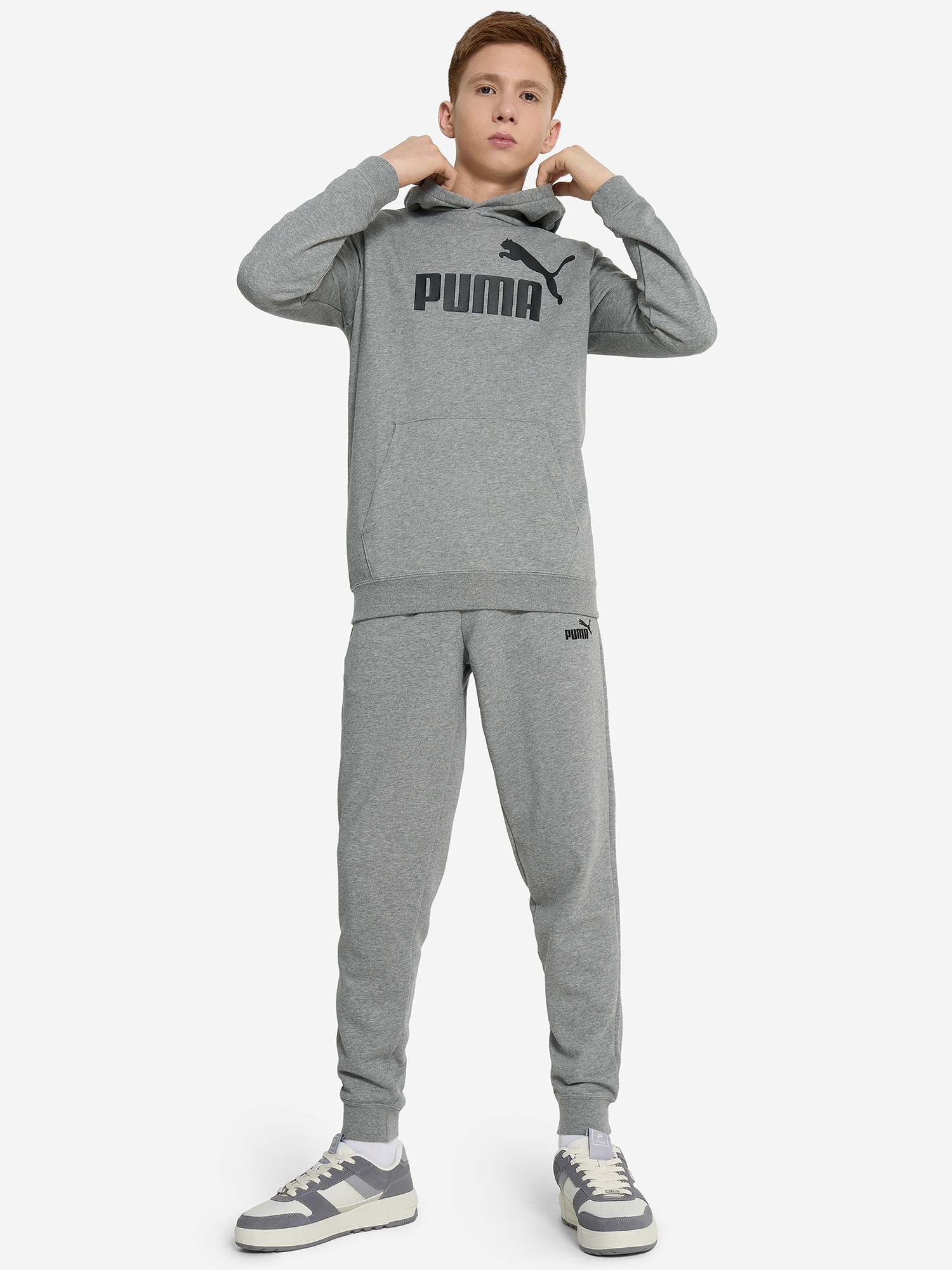 фото Брюки для мальчиков puma no. 1 logo, серый