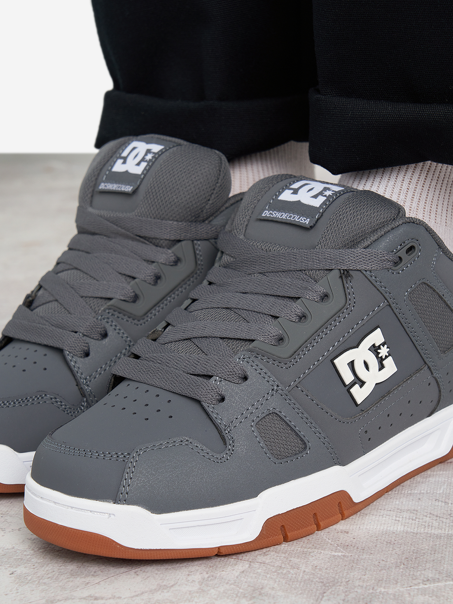 фото Кеды мужские dc shoes stag, серый