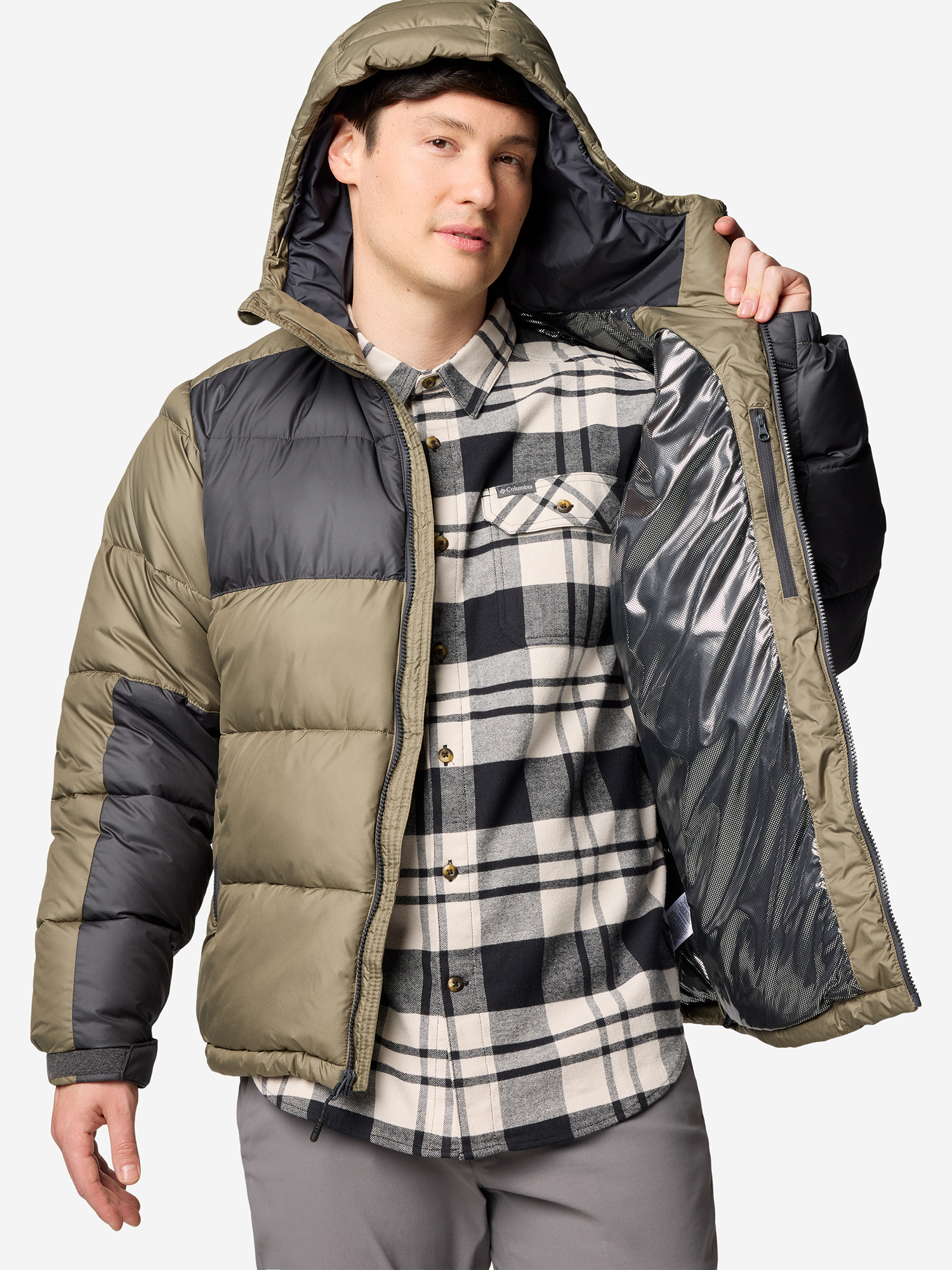 фото Куртка утепленная мужская columbia pike lake ii hooded jacket, зеленый