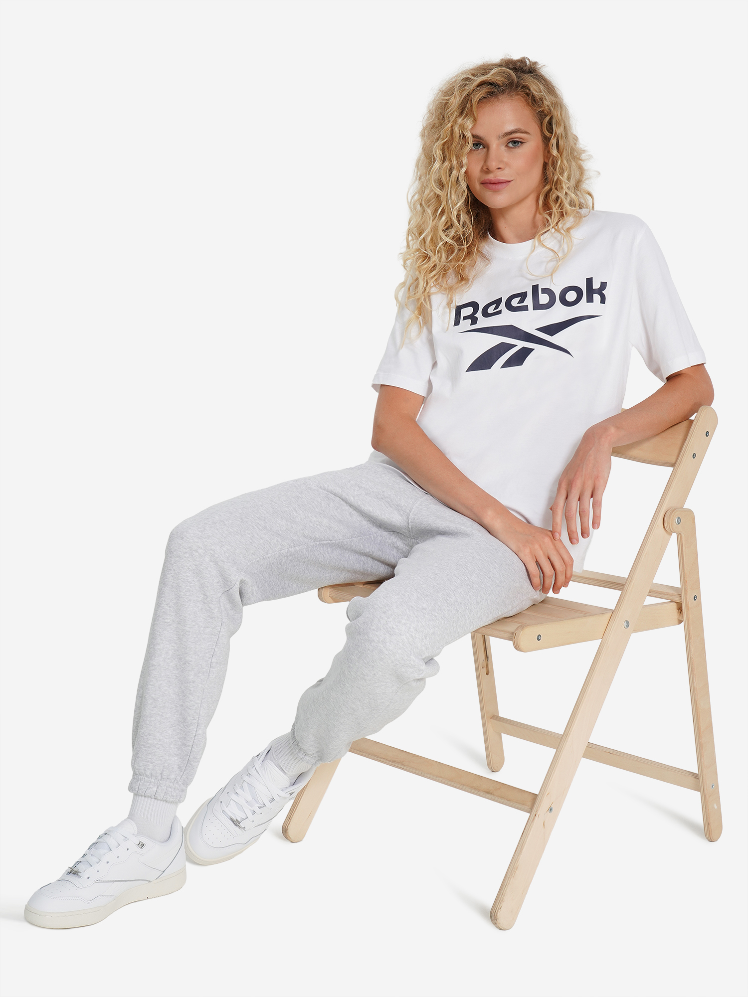 фото Футболка женская reebok nova, белый