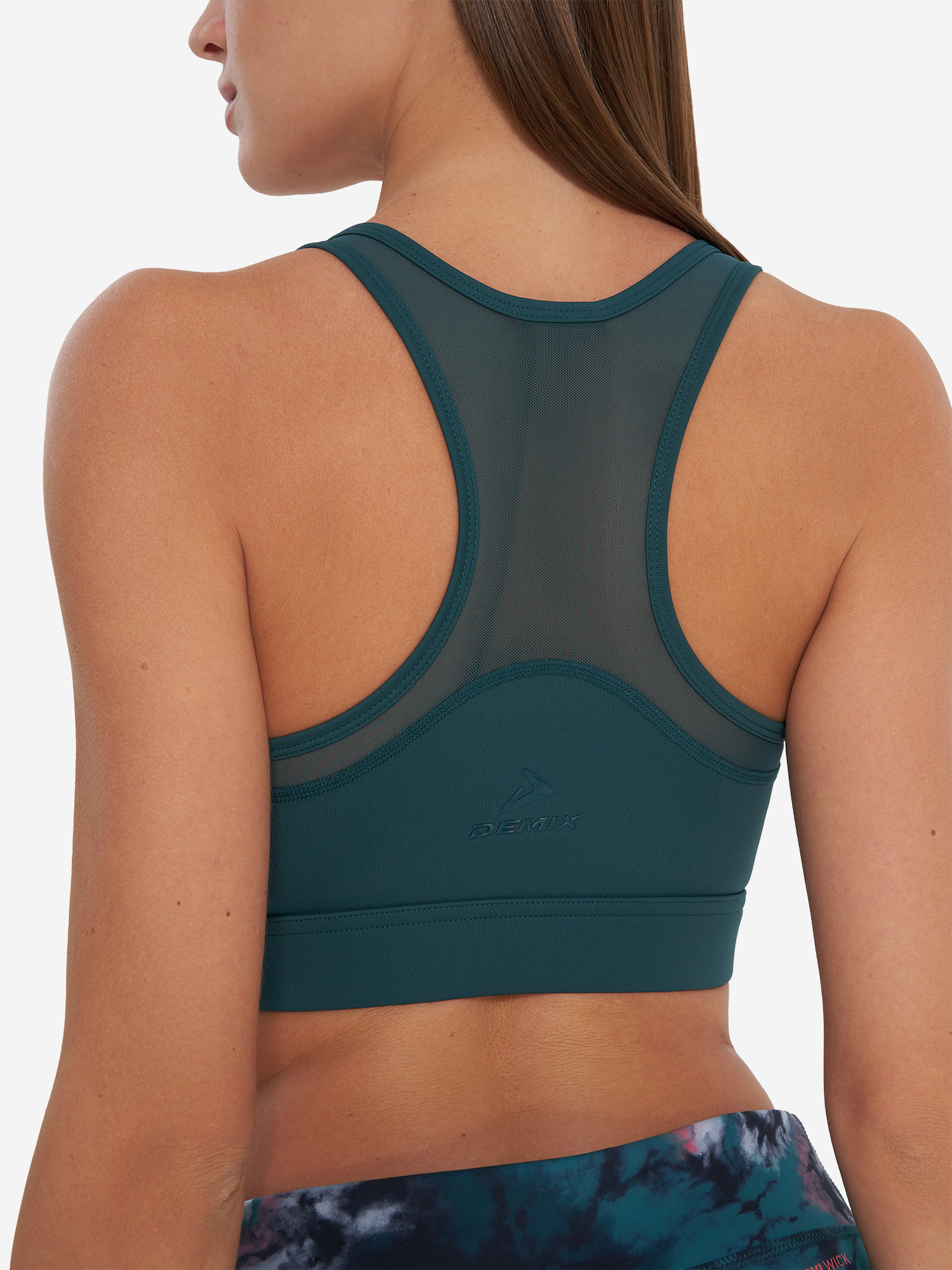 фото Топ бра спортивный demix activemove dance mesh bra, голубой