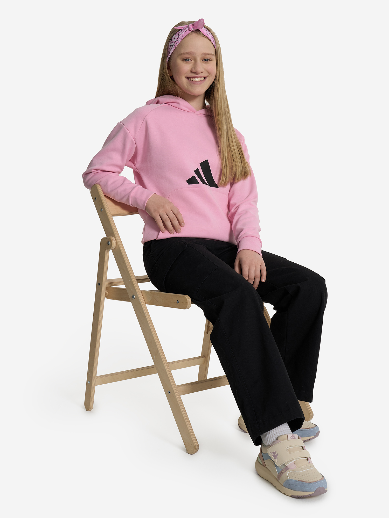фото Худи для девочек adidas, розовый