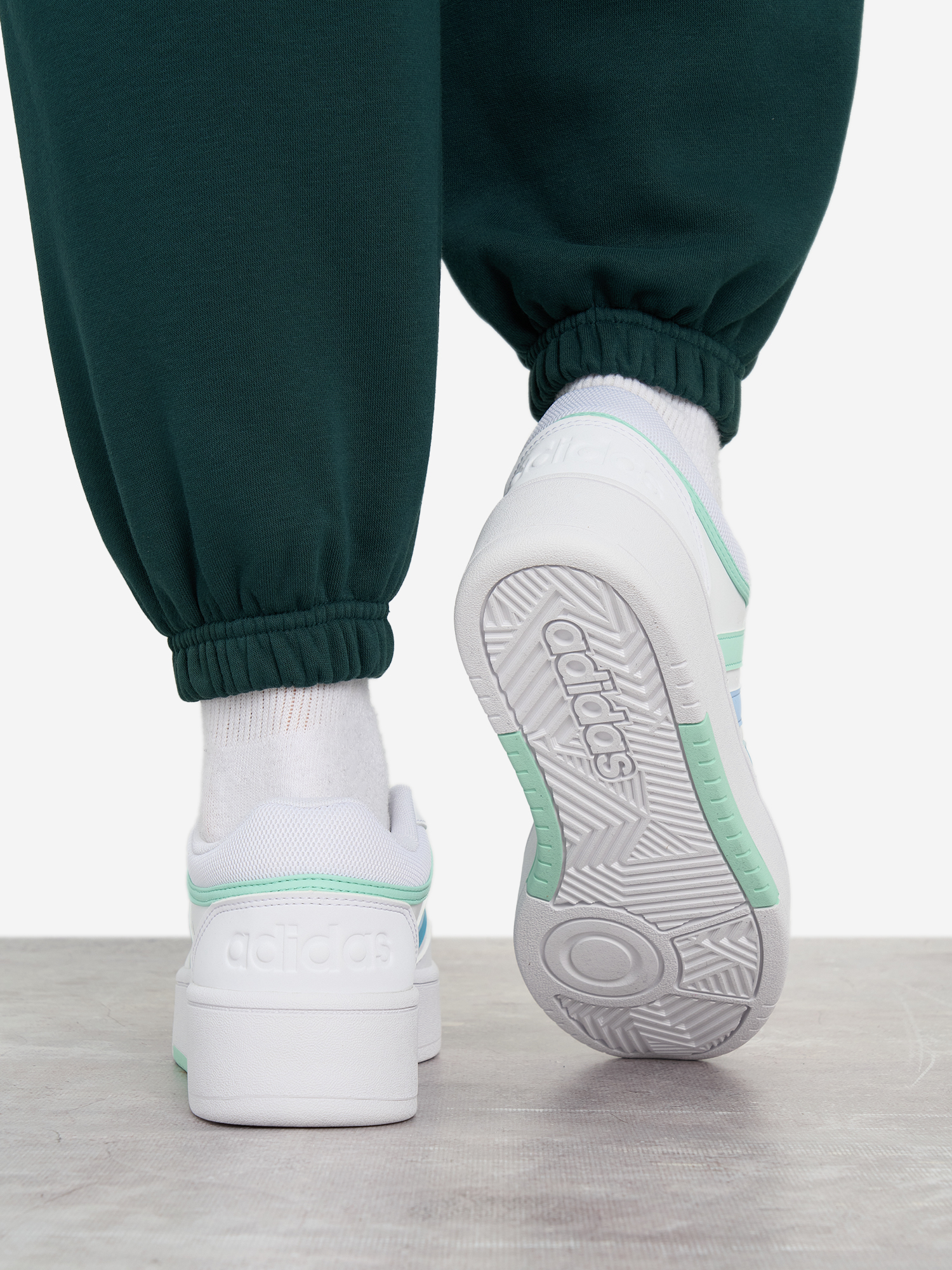 фото Кеды женские adidas hoops 3.0 bold, голубой