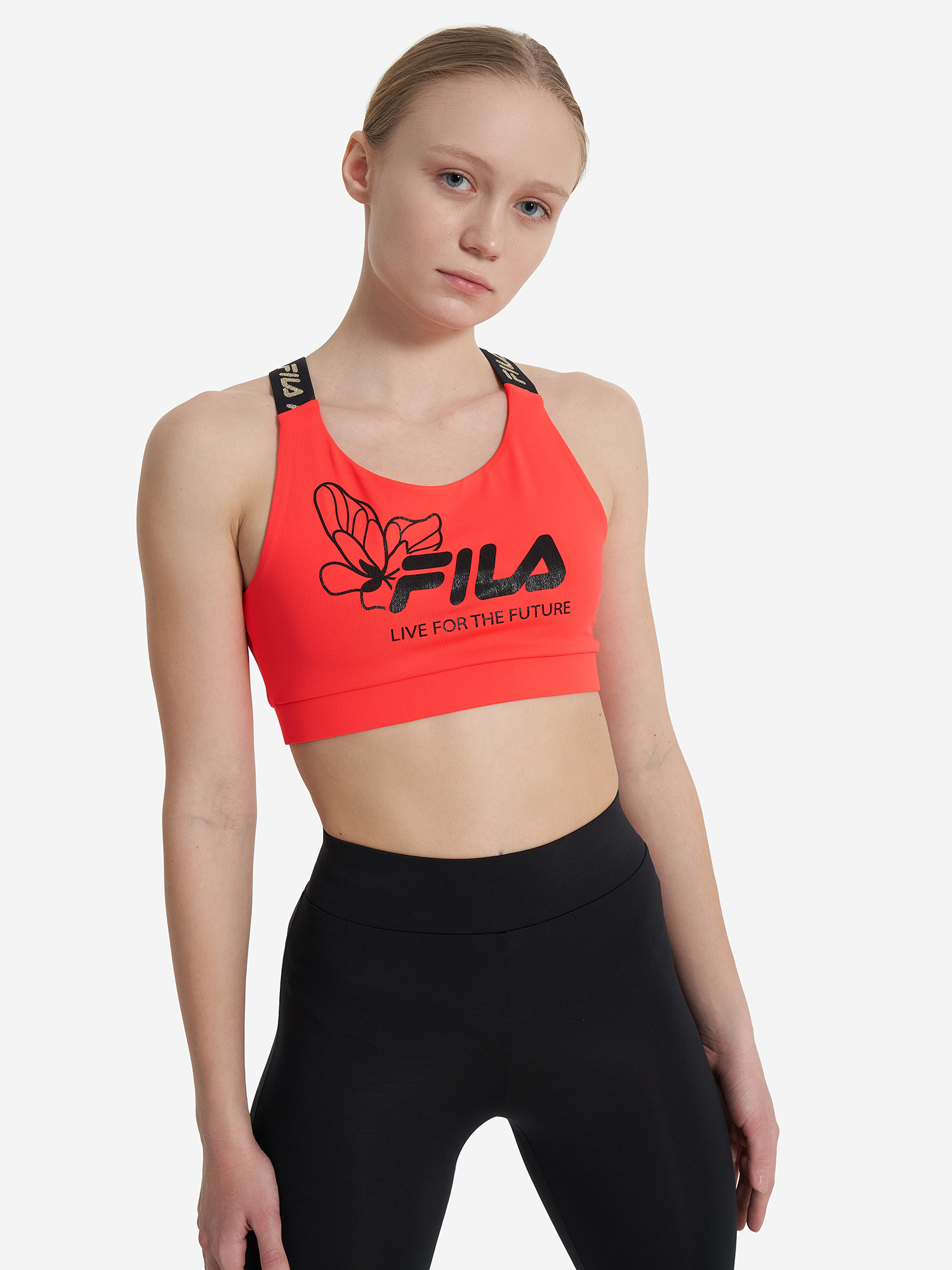 фото Топ бра спортивный для девочек fila, розовый