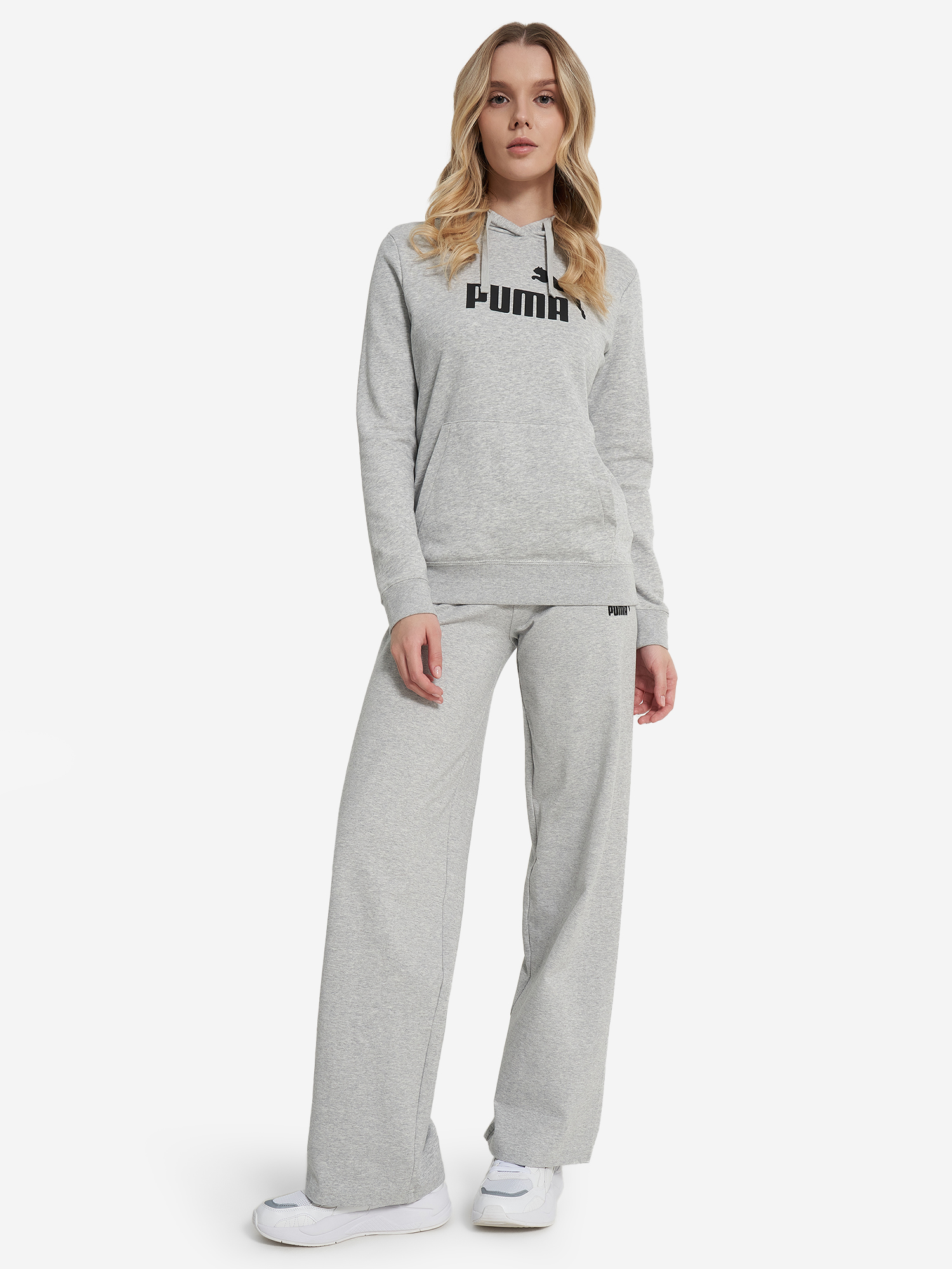 фото Худи женское puma ess no. 1 logo, серый