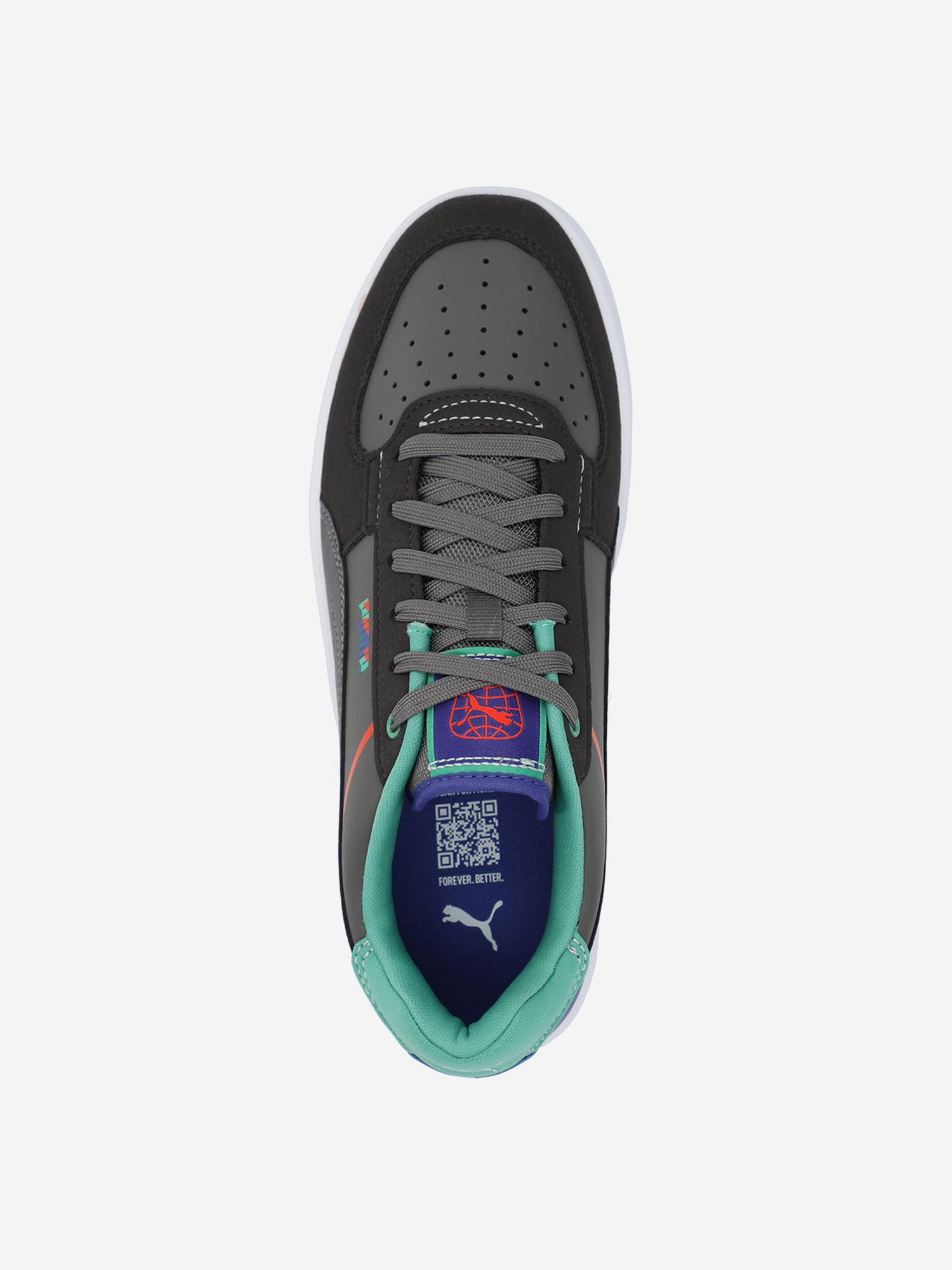 фото Кеды для мальчиков puma caven 2.0 ready, set, better ii jr, серый