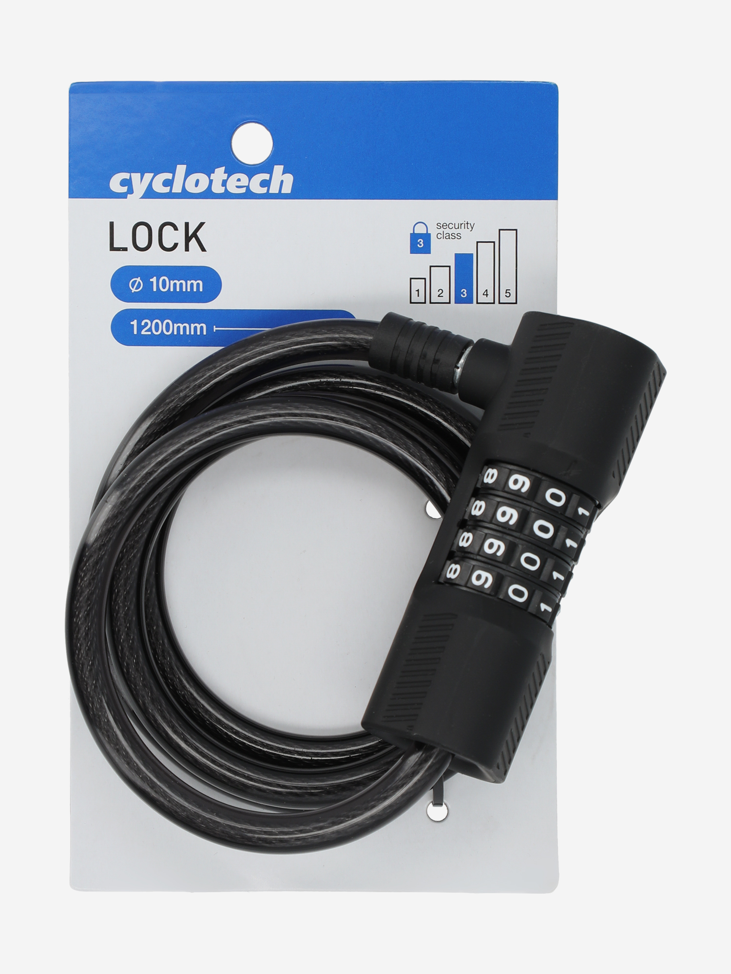 фото Замок велосипедный кодовый cyclotech clk-3, черный