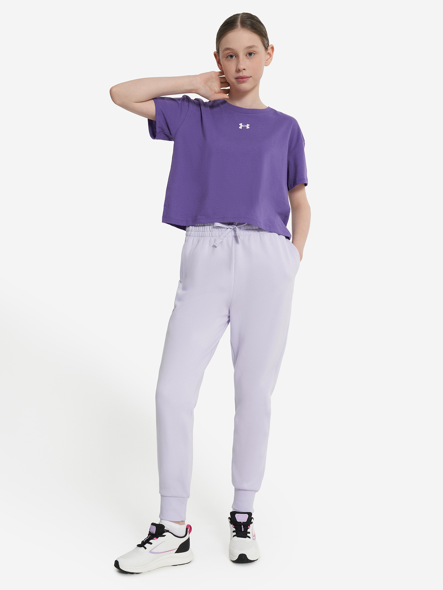 фото Футболка для девочек under armour, фиолетовый