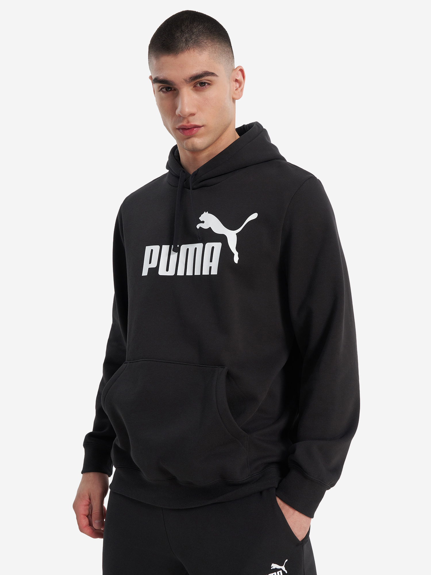 фото Худи мужское puma ess no. 1 logo, черный