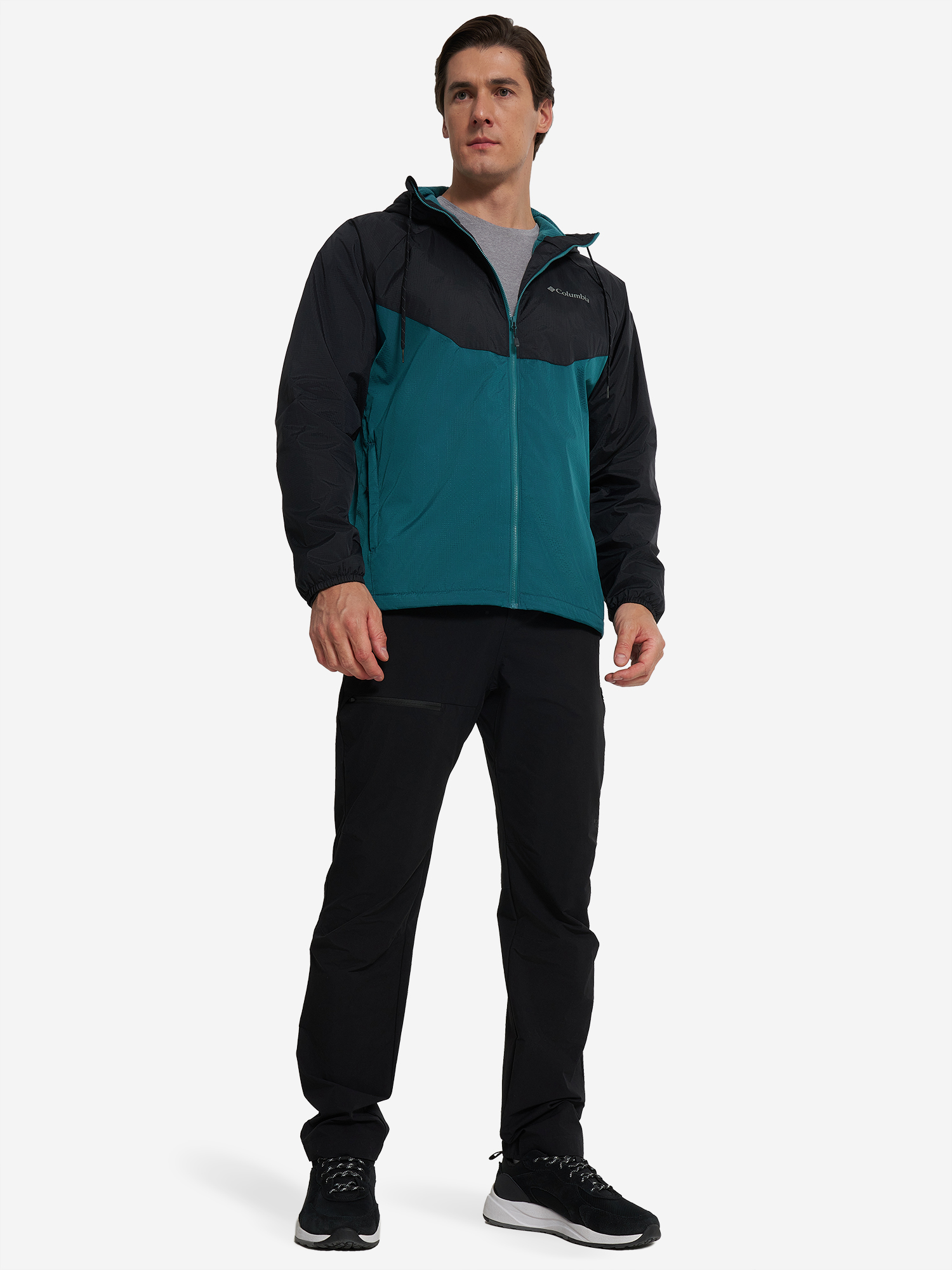 фото Ветровка мужская columbia spire heights iv jacket, голубой