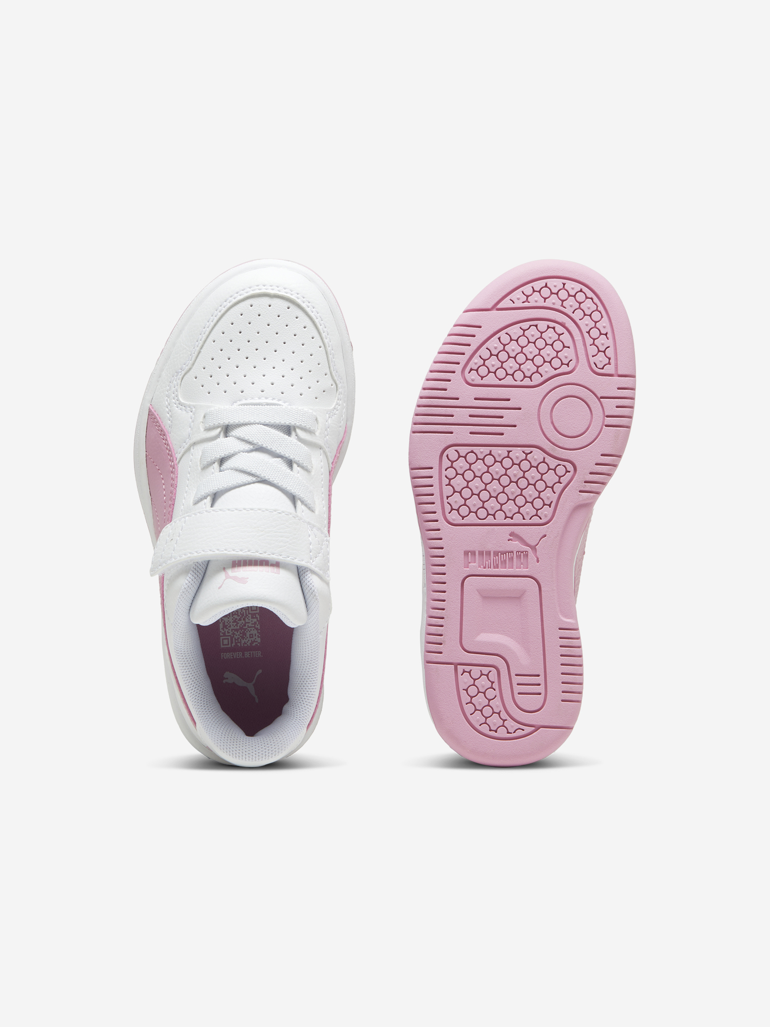 фото Кеды для девочек puma reb-l ac+ ps, белый