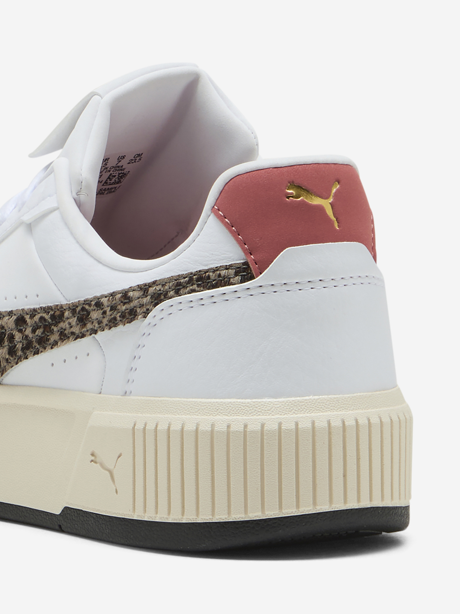 фото Кеды женские puma carina mia animal flair, белый