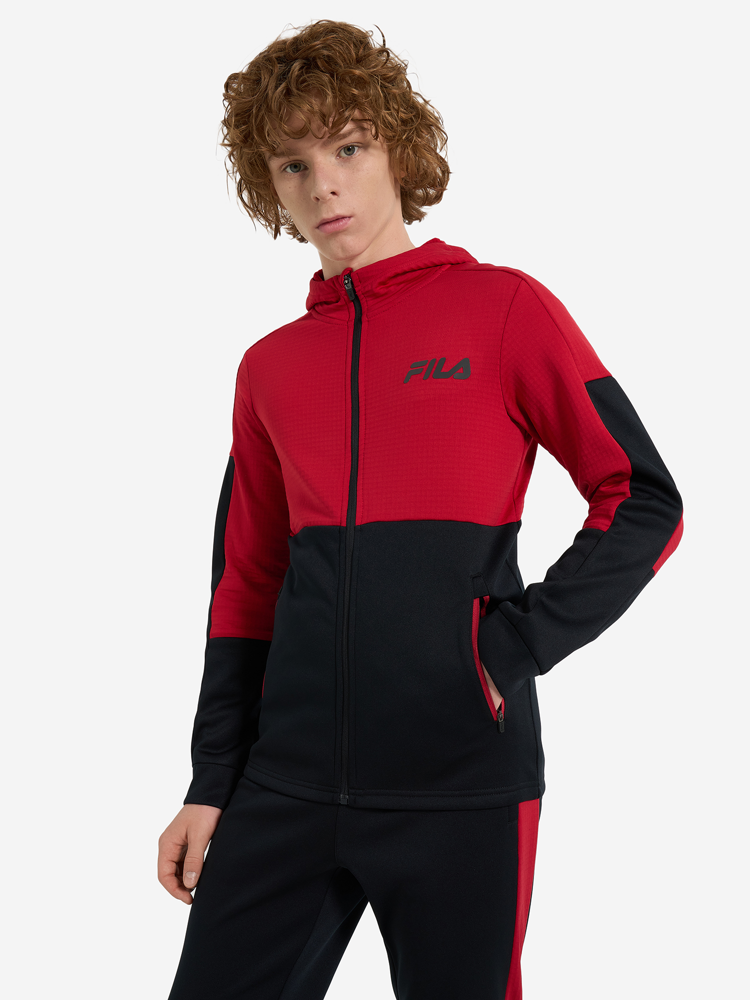 фото Толстовка для мальчиков fila, красный