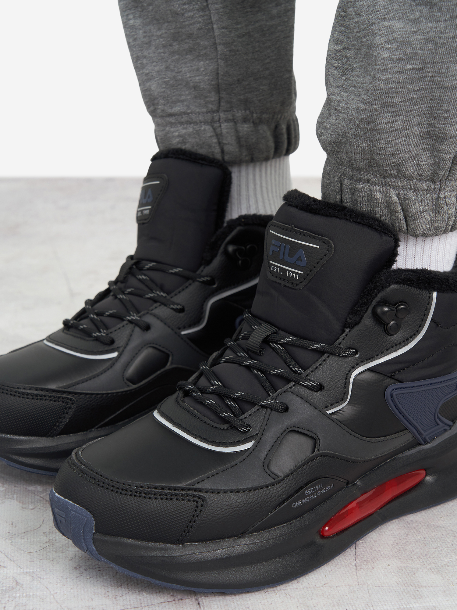 фото Кроссовки утепленные для мальчиков fila explore mid, черный