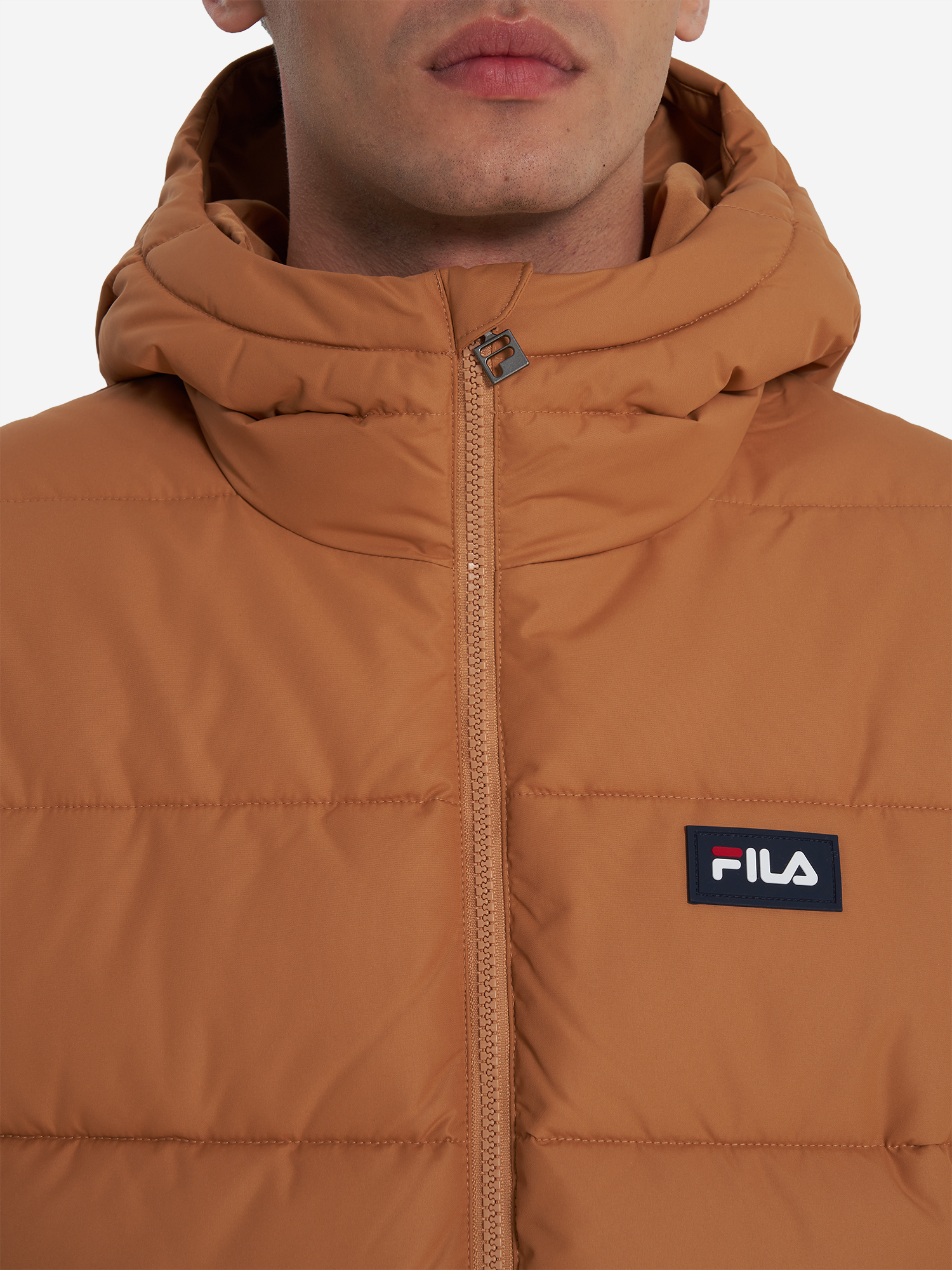 фото Пуховик мужской fila, коричневый