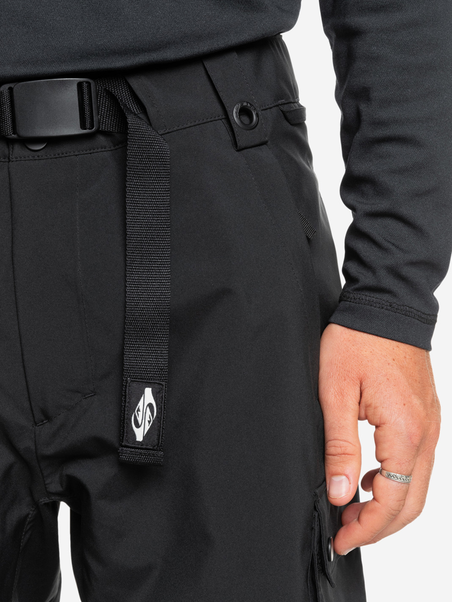 фото Брюки утепленные мужские quiksilver snow down, черный