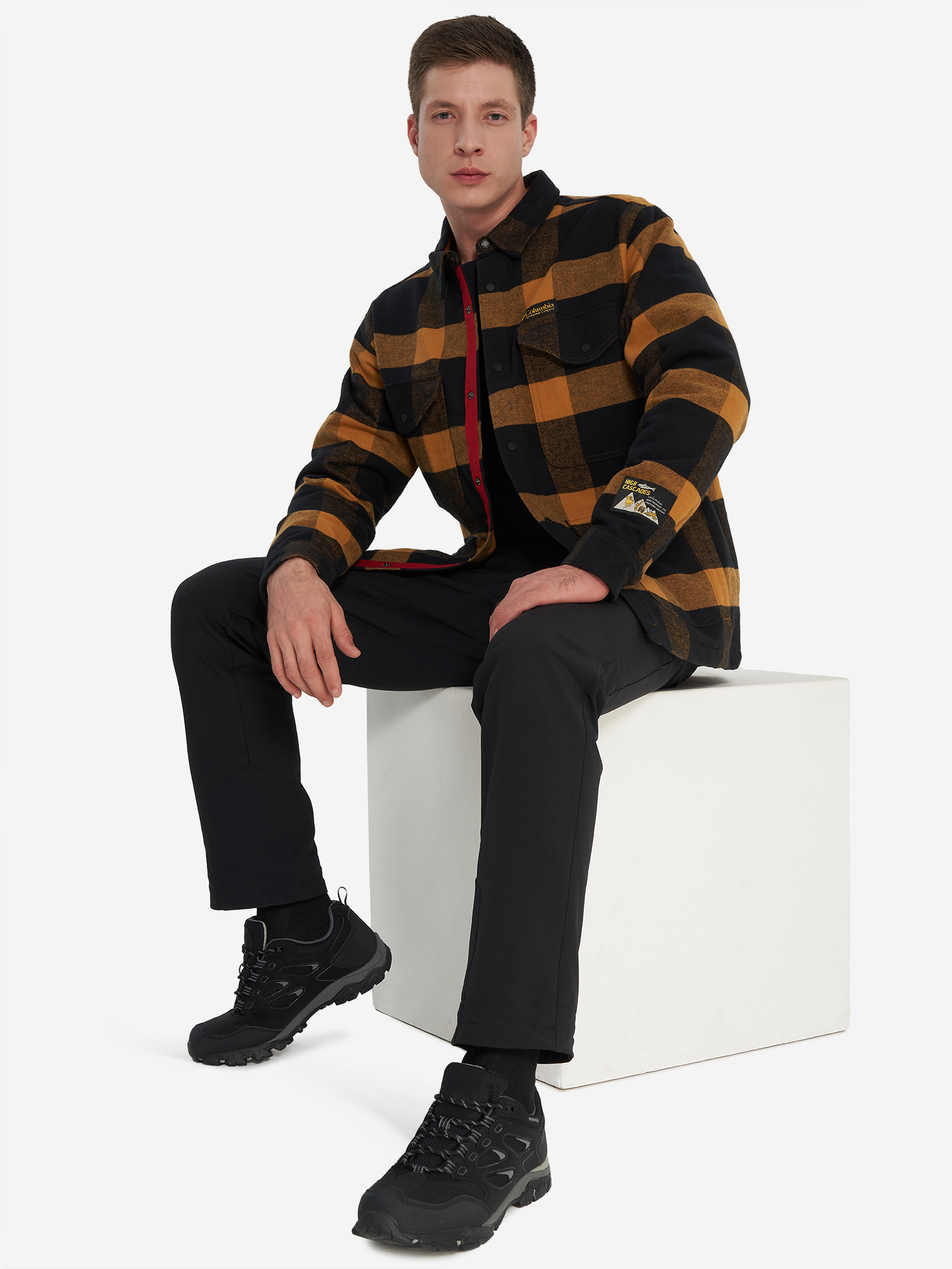 фото Легкая куртка мужская columbia high cascades shirt jacket, желтый