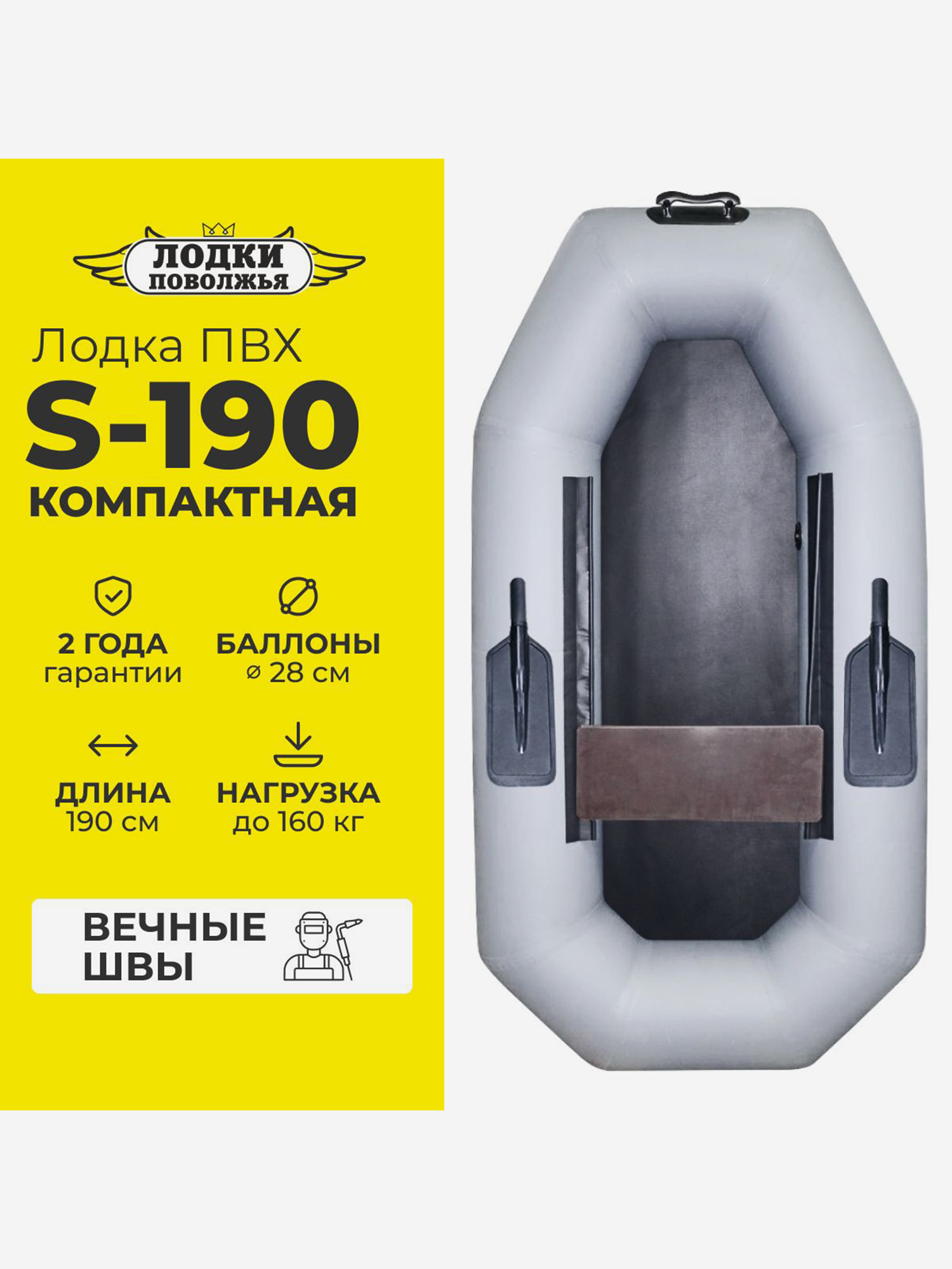 Лодка ПВХ надувная для рыбалки Лодки Поволжья S-190 ГР с гребками одноместная гребная, серая, Серый
Лодка ПВХ надувная для рыбалки Лодки Поволжья S-190 ГР с гребками одноместная гребная, серая, Серый