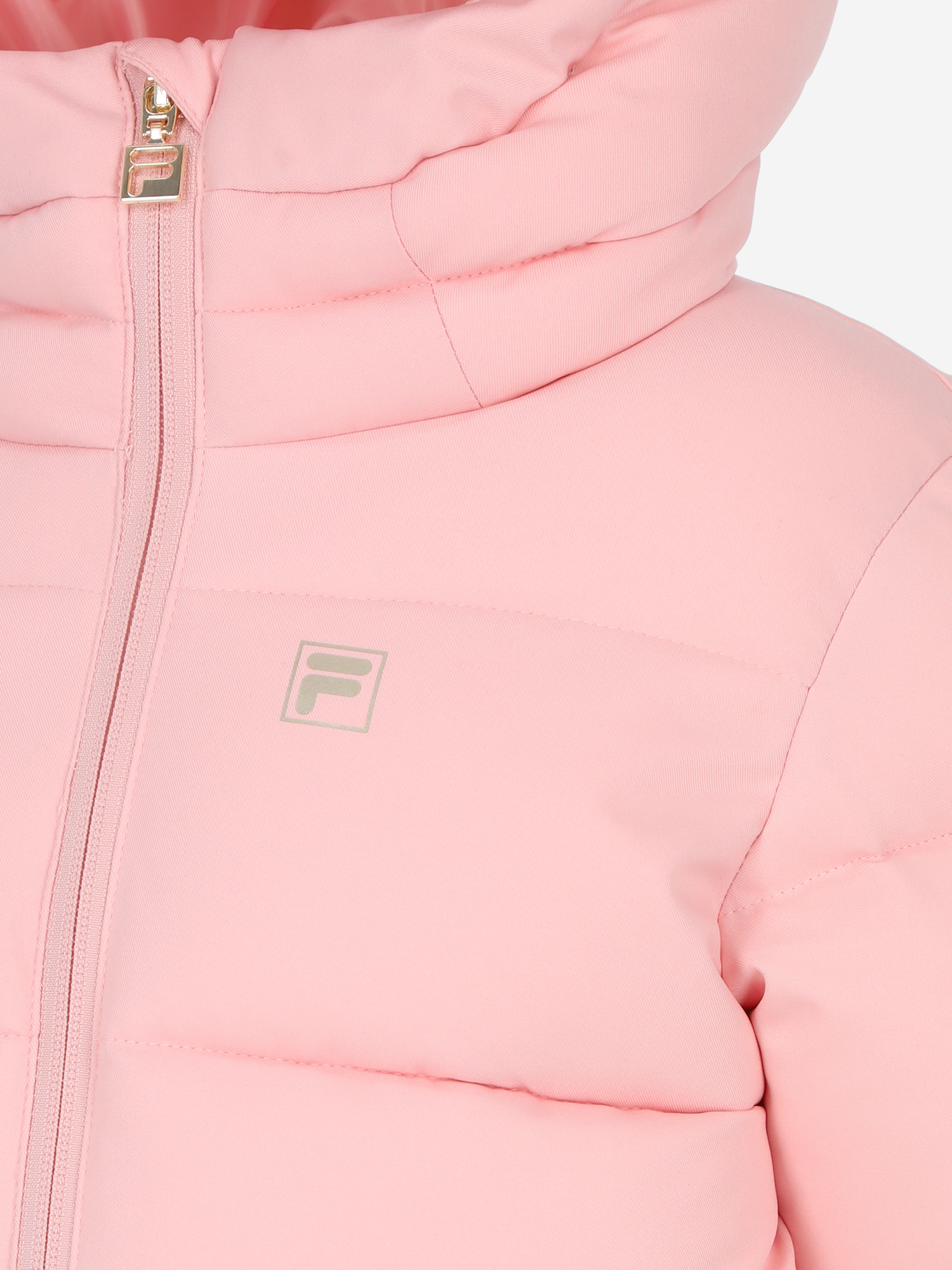 фото Пуховик для девочек fila, розовый