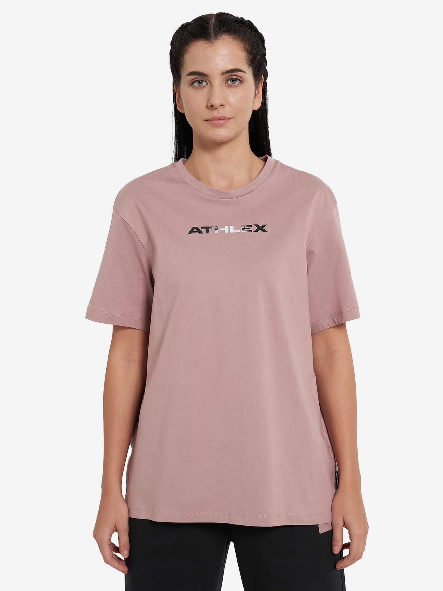 фото Футболка женская оверсайз athlex, розовый