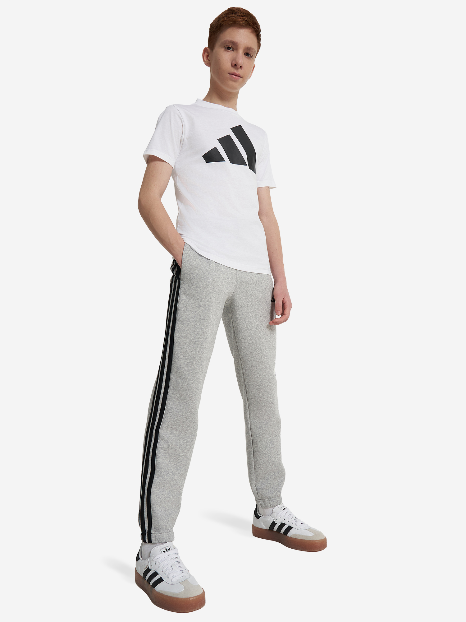фото Футболка для мальчиков adidas, белый